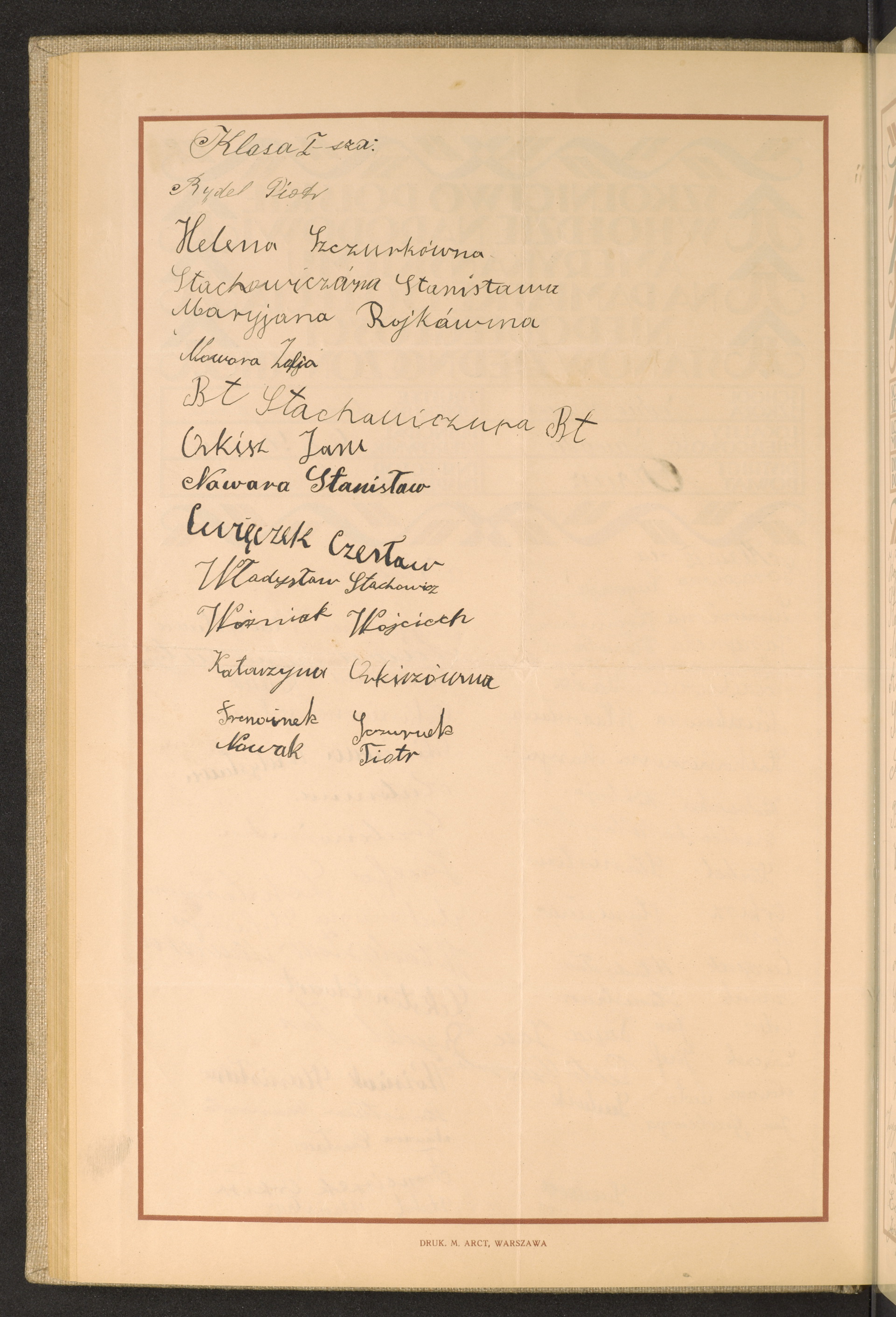 Podpis Katarzyna Orkisz na stronie nr 86 w tomie nr 58