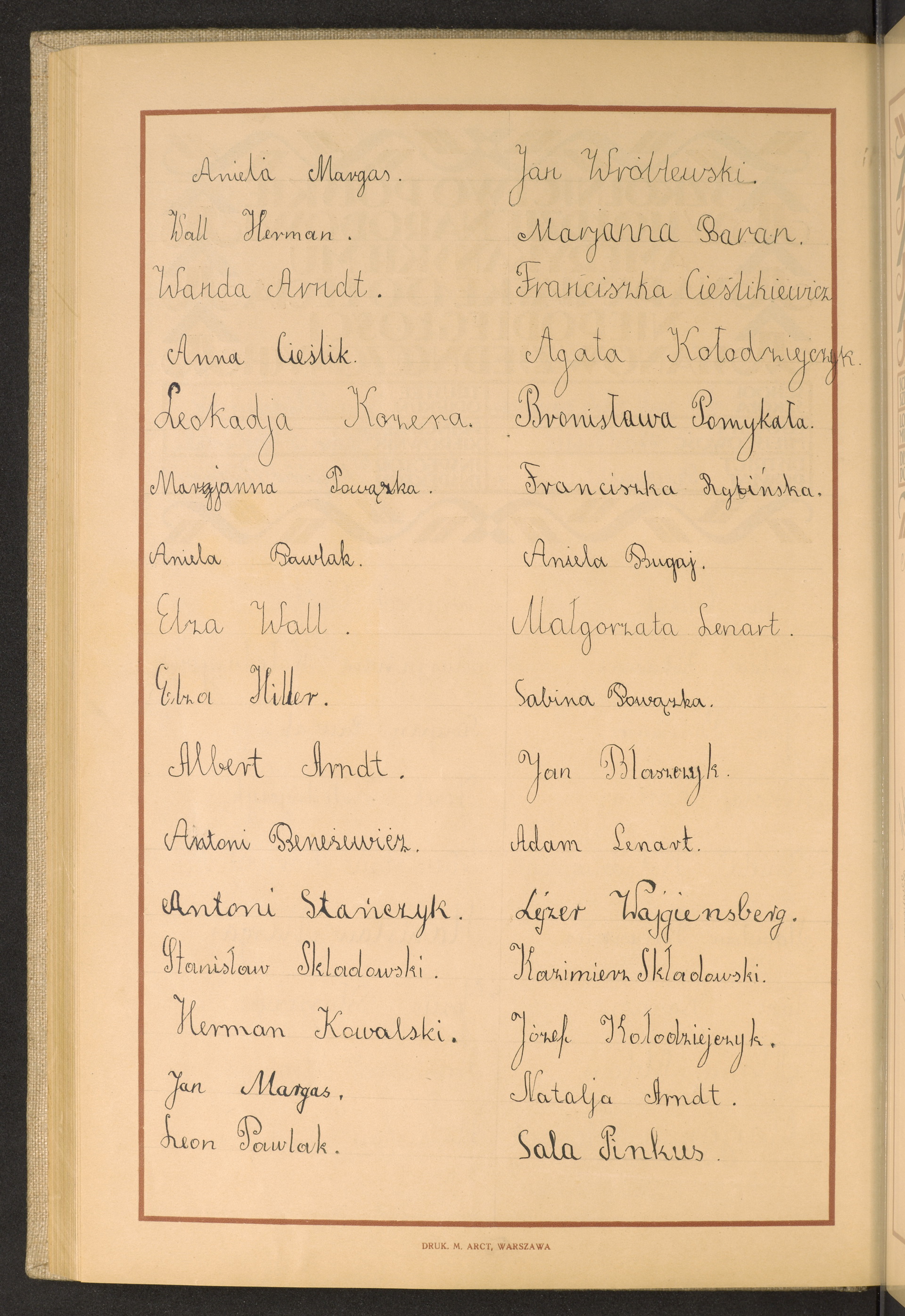 Podpis Sala Pinkus na stronie nr 150 w tomie nr 58