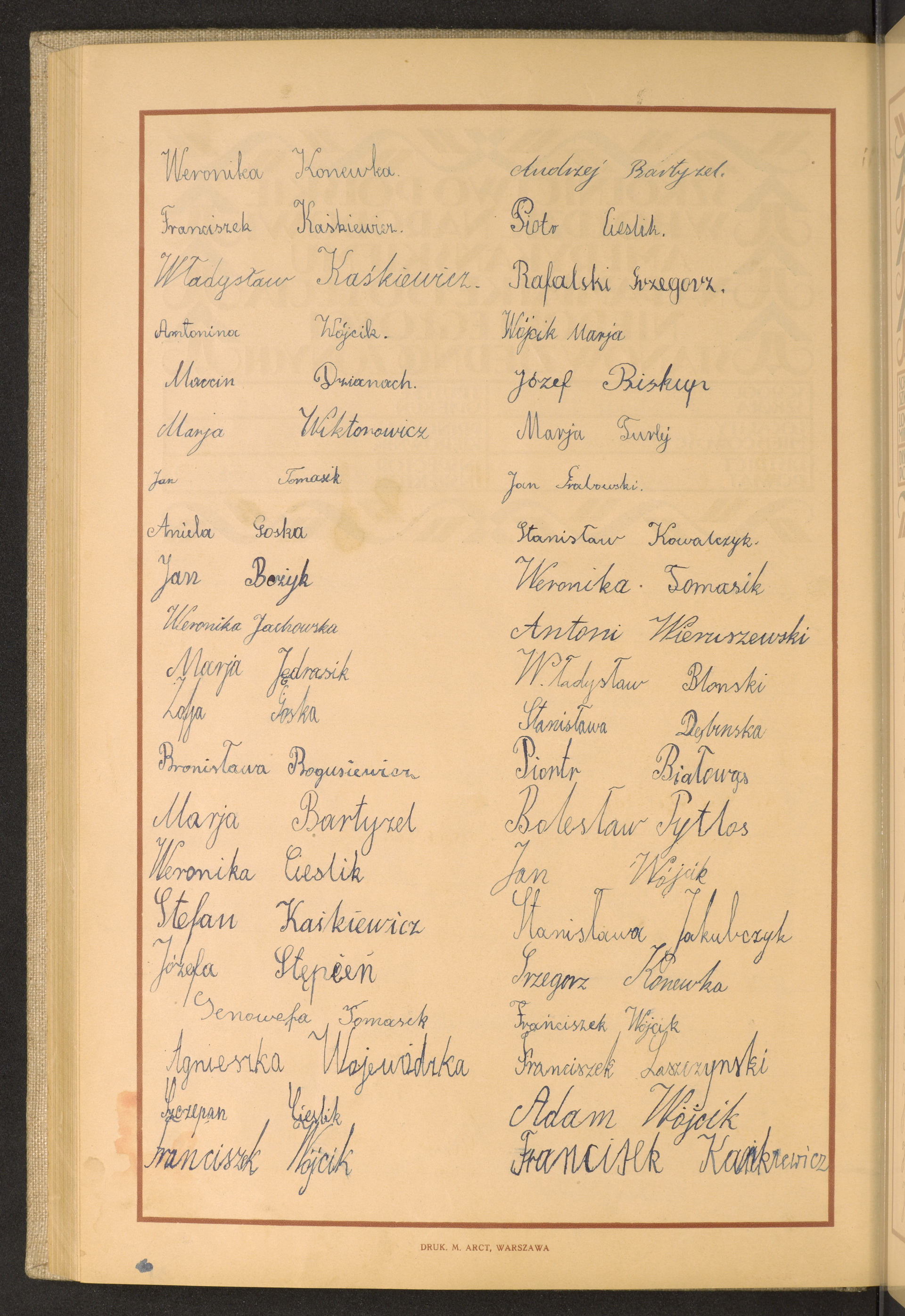 Podpis Weronika Konewka na stronie nr 152 w tomie nr 58