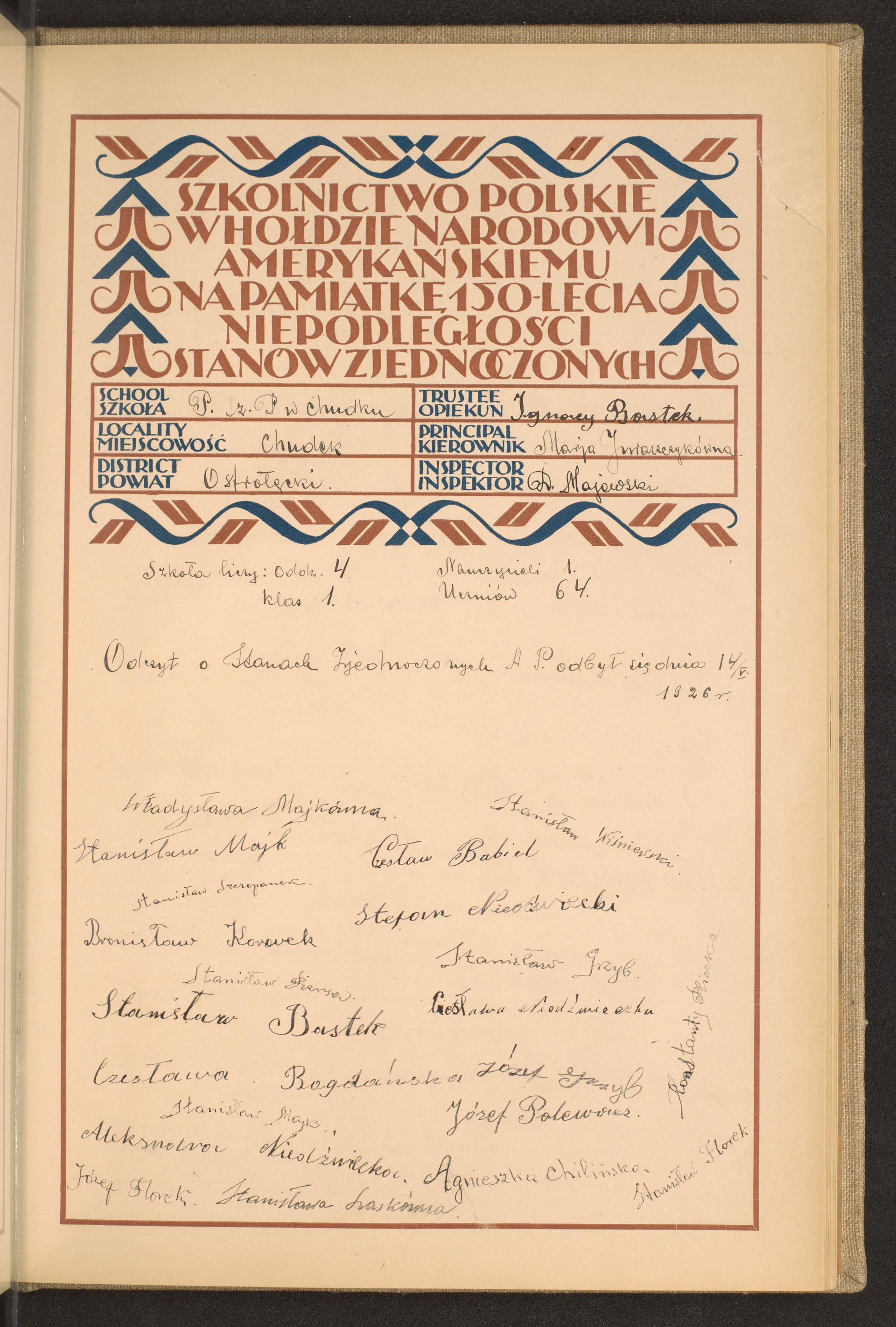 Podpis Ignacy Bastek na stronie nr 207 w tomie nr 58