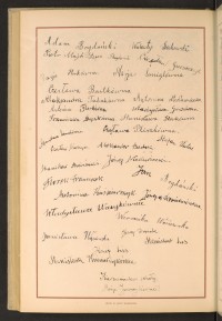 Podpis Franciszka Bączek na stronie nr 208 w tomie nr 58