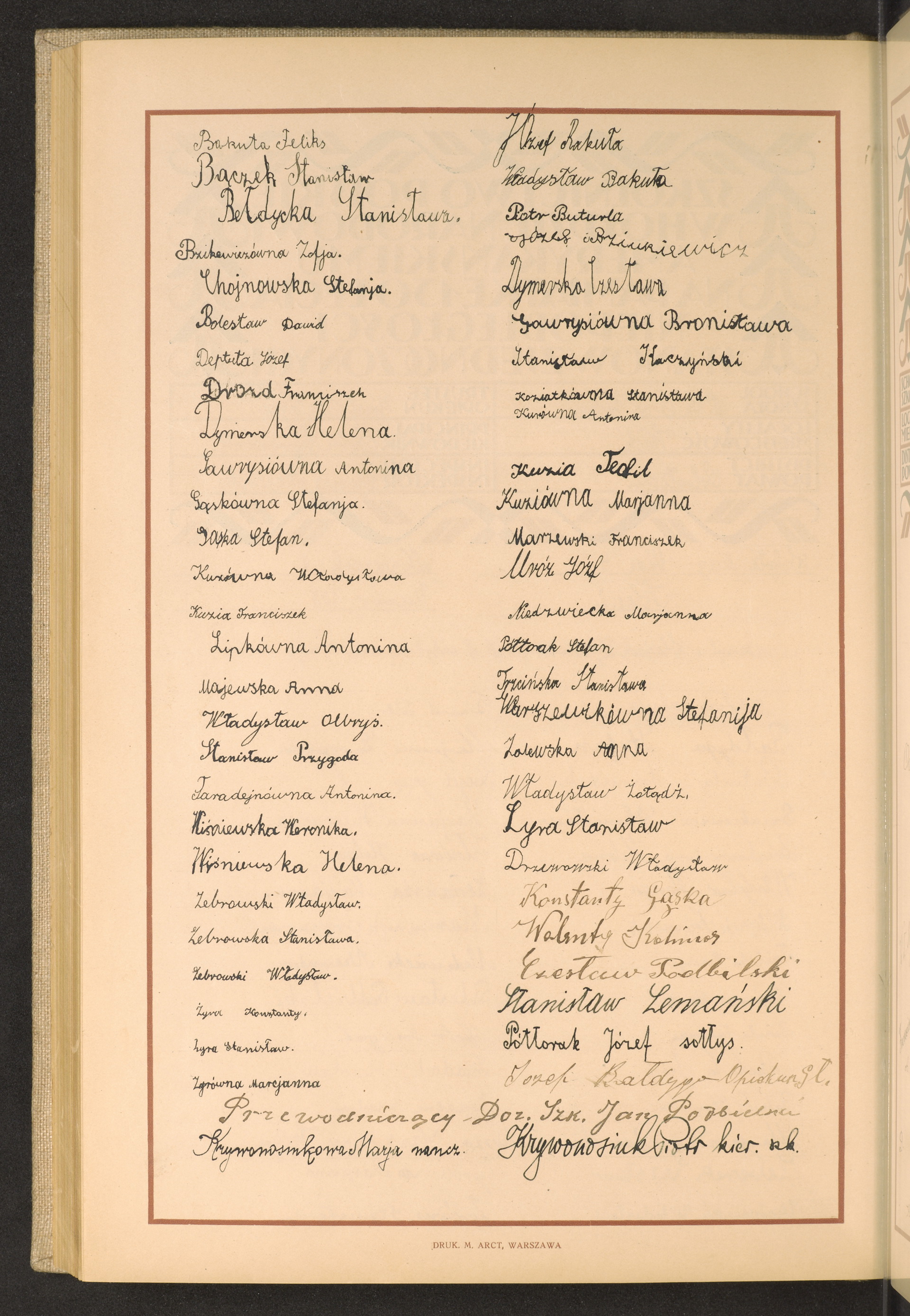 Podpis Feliks Bakuła  na stronie nr 228 w tomie nr 58