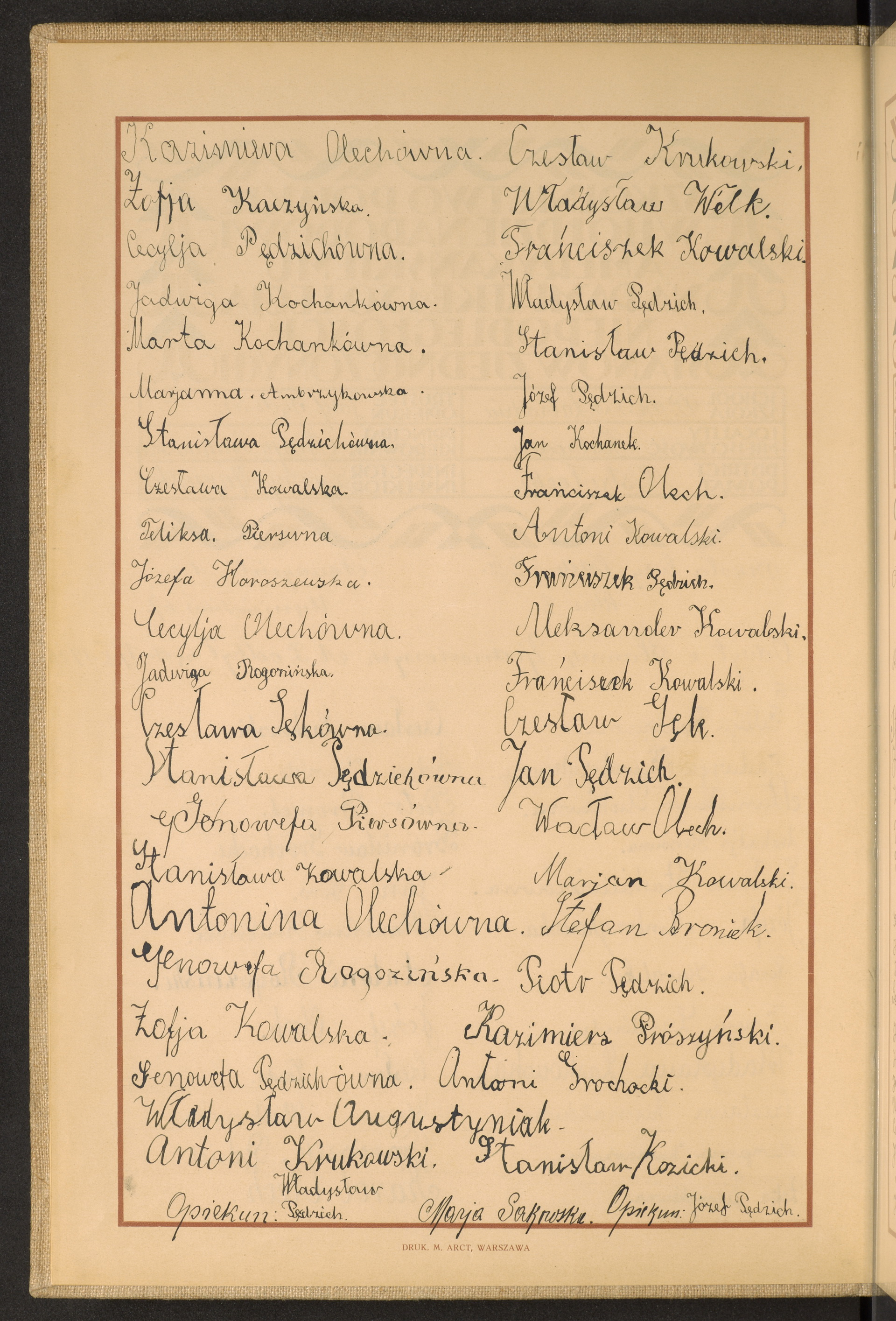 Podpis Józef Pędzich na stronie nr 6 w tomie nr 59