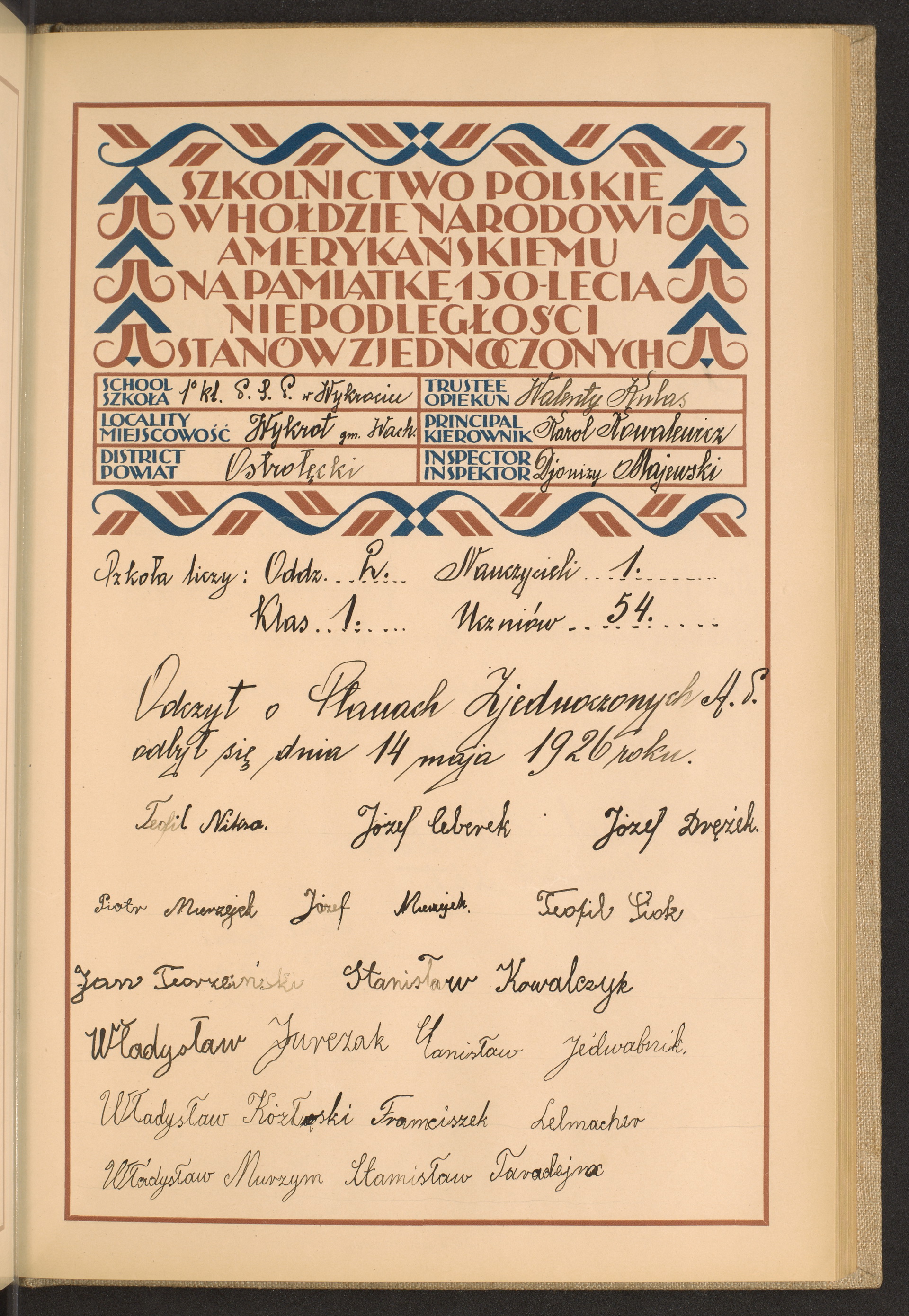 Podpis Stanisław Taradejna na stronie nr 93 w tomie nr 59