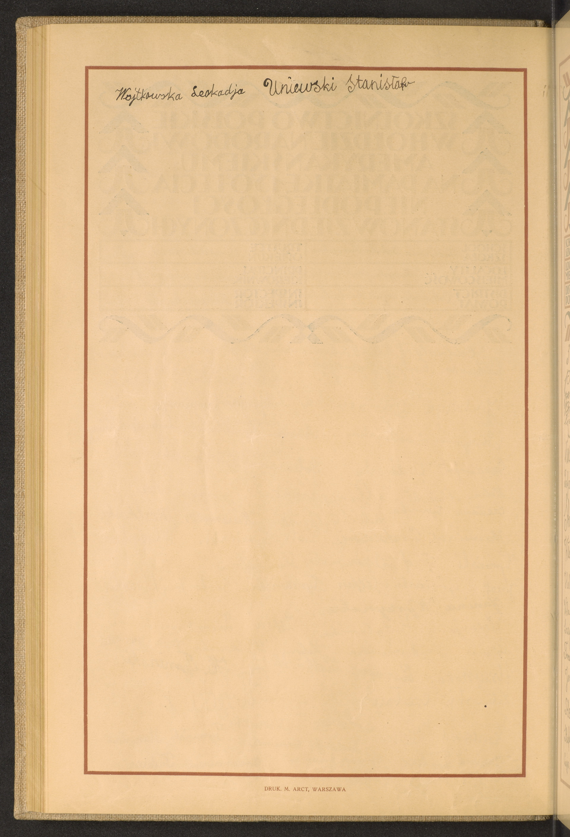 Podpis Stanisław Uniewski na stronie nr 136 w tomie nr 59