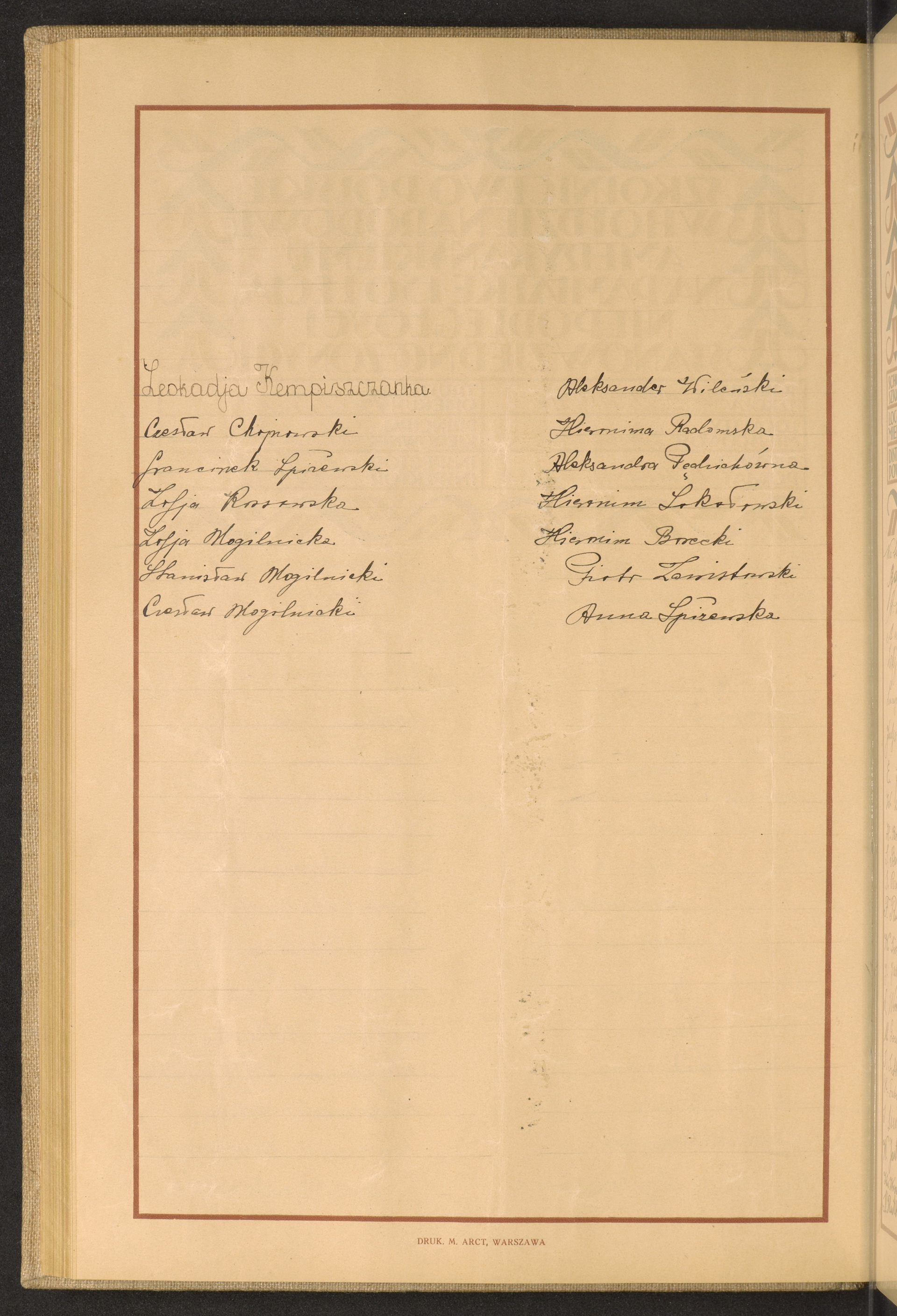 Podpis Anna Spiżewska na stronie nr 142 w tomie nr 59