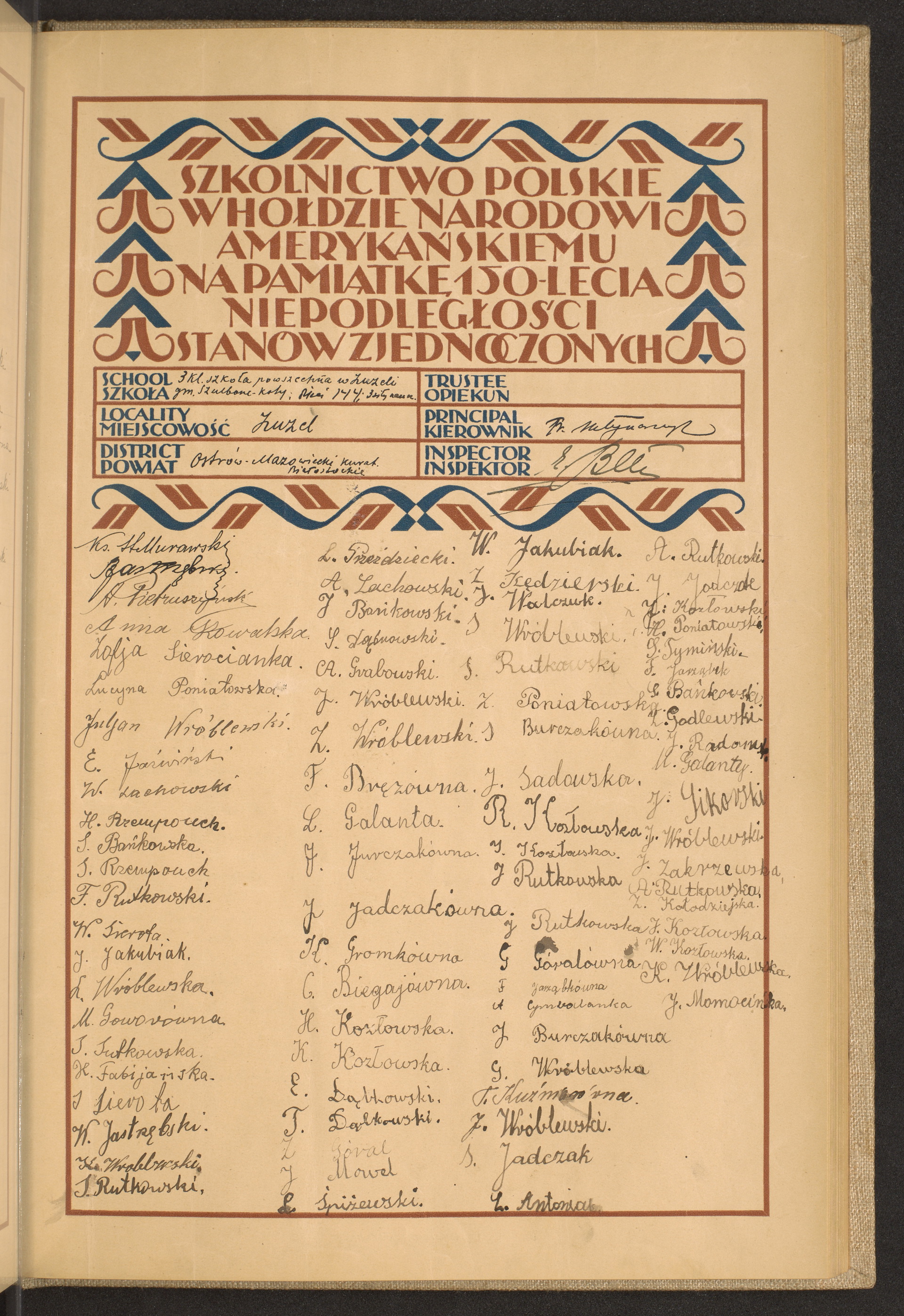 Podpis C. Biegaj na stronie nr 143 w tomie nr 59