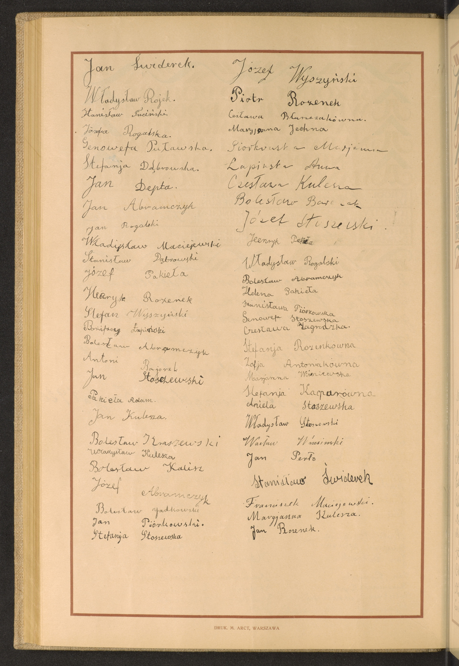 Podpis Jan Rozenek na stronie nr 168 w tomie nr 59