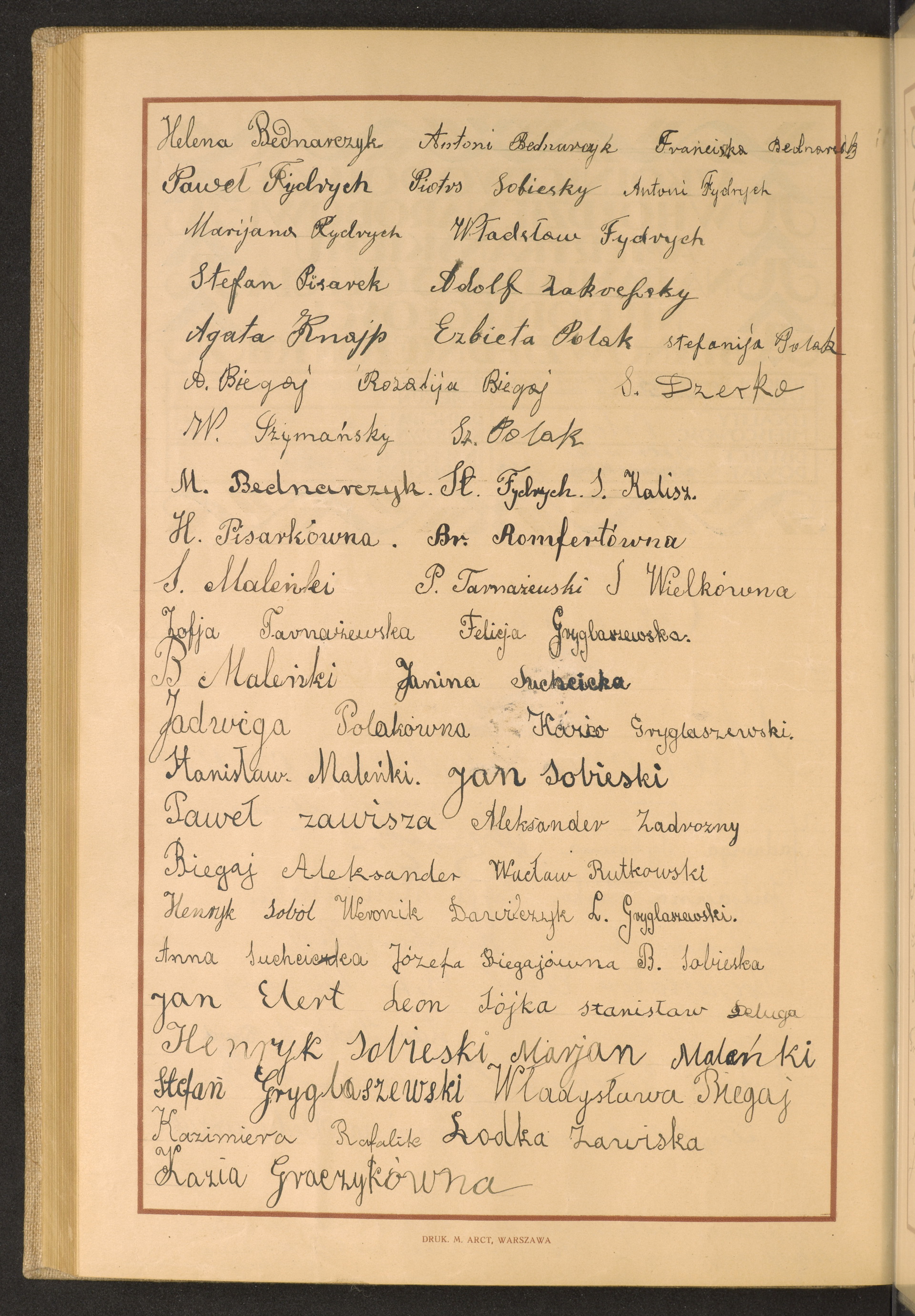 Podpis Helena Bednarczyk na stronie nr 264 w tomie nr 59