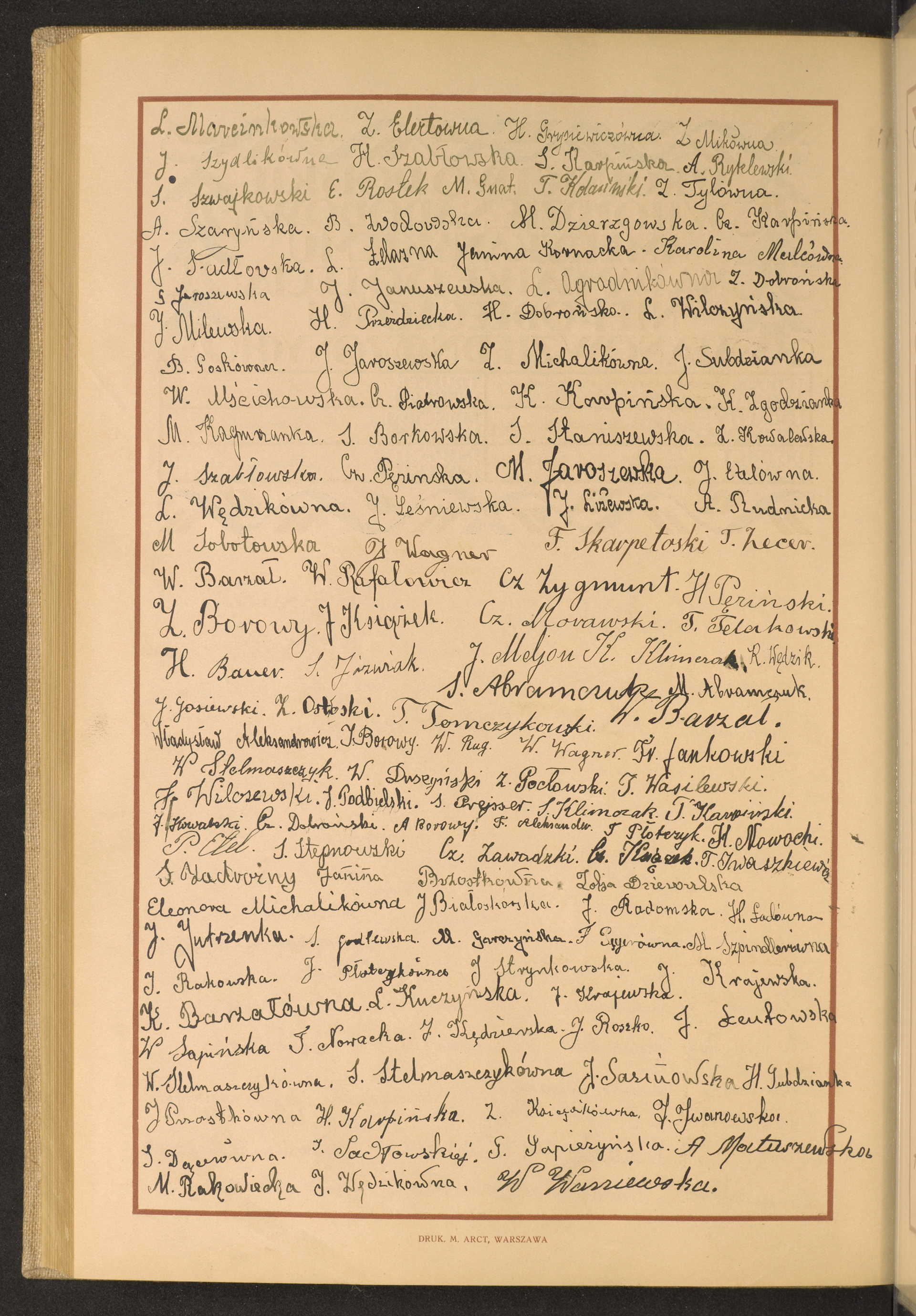 Podpis W. Waszniewska na stronie nr 272 w tomie nr 59