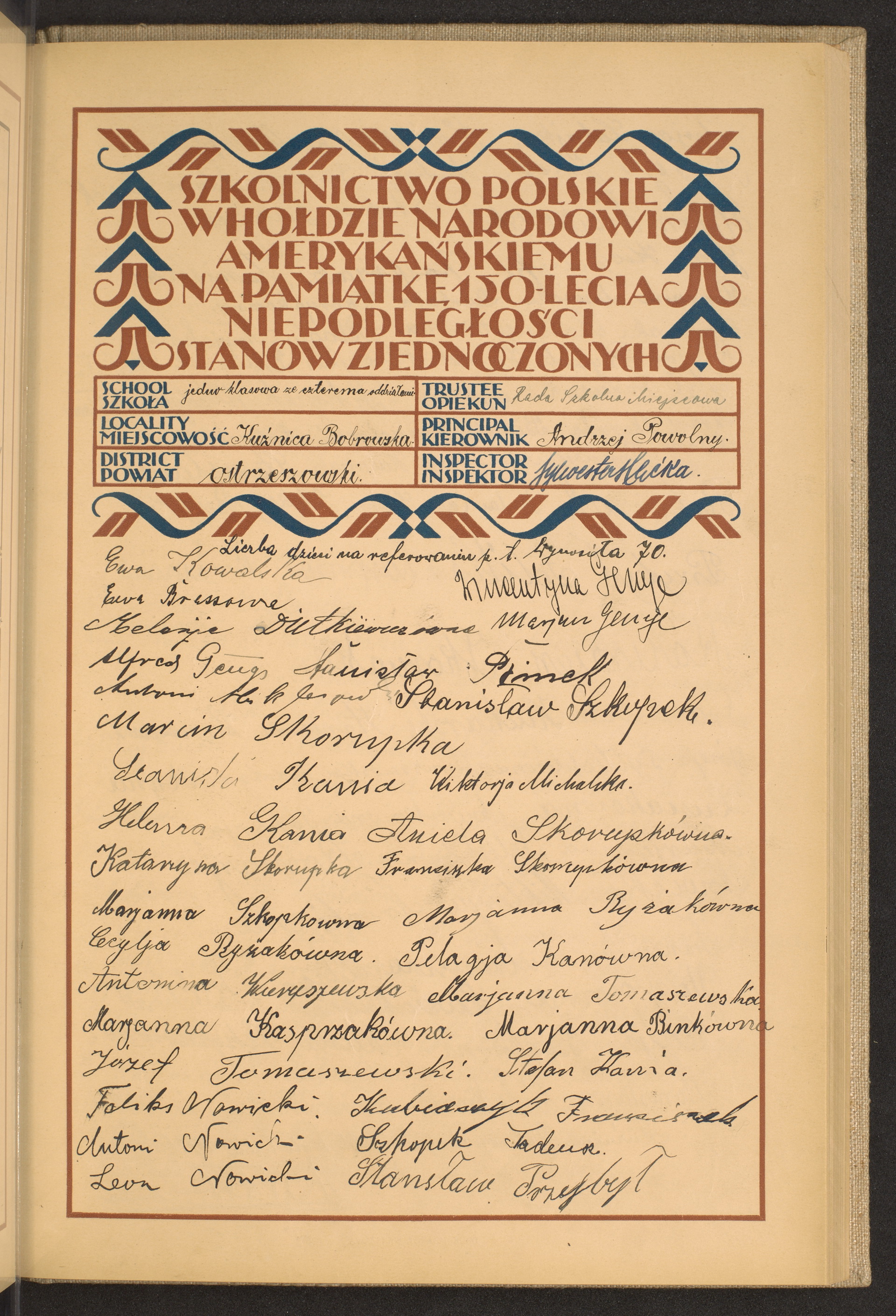 Podpis Antonina Wieruszewska na stronie nr 127 w tomie nr 60