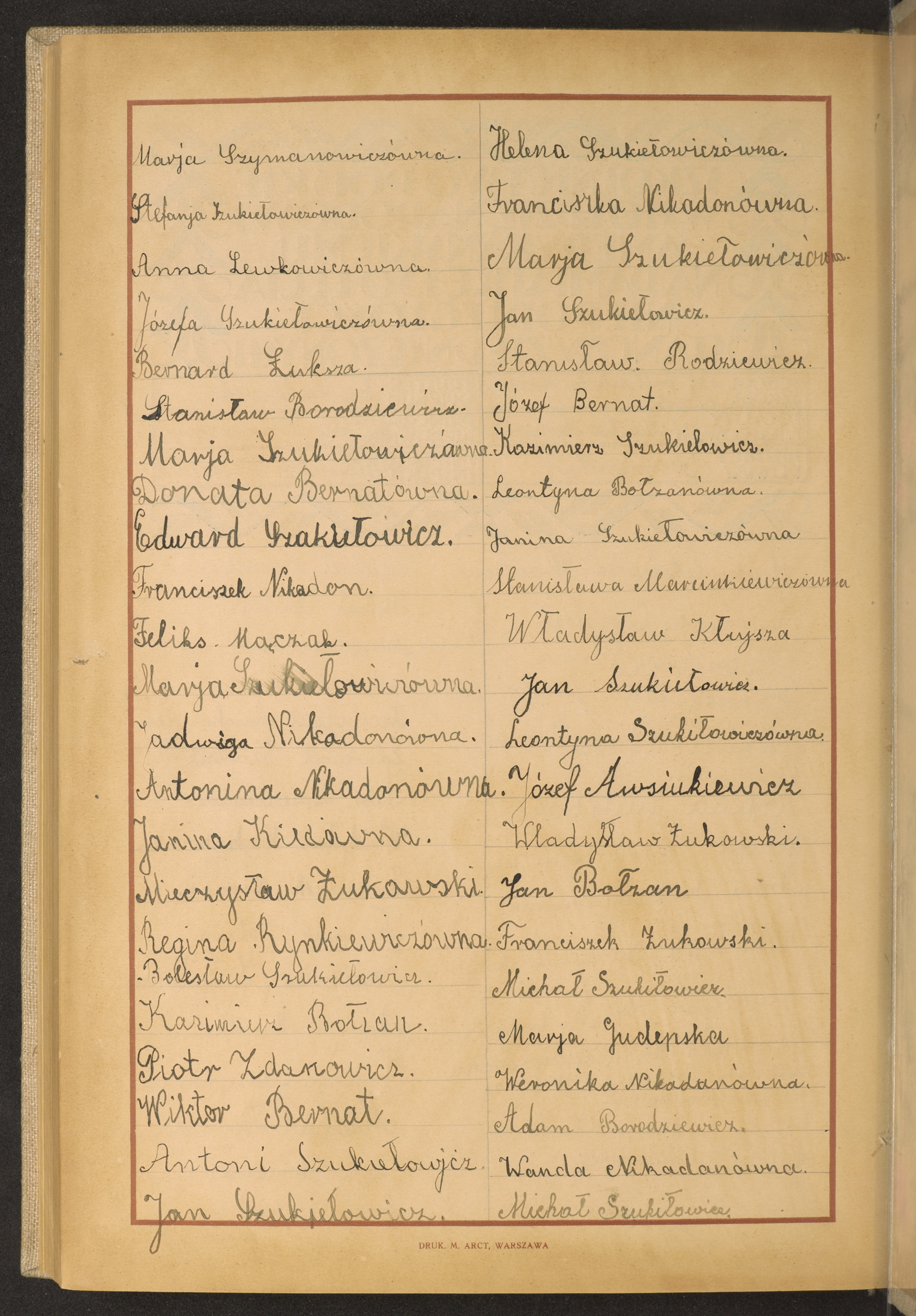 Podpis Michał Szukiełowicz na stronie nr 288 w tomie nr 60