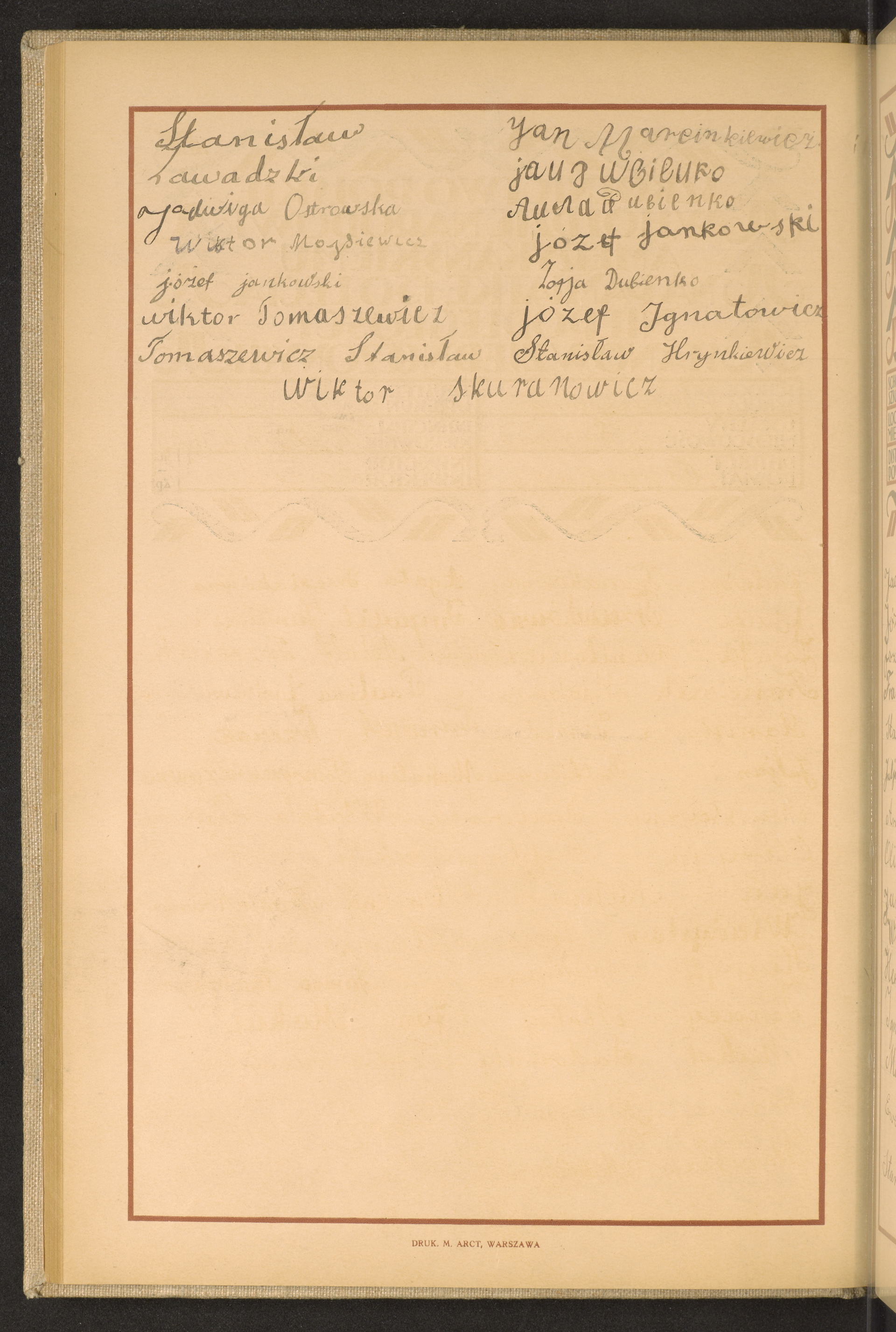 Podpis Stanisław Zawadzki na stronie nr 74 w tomie nr 61