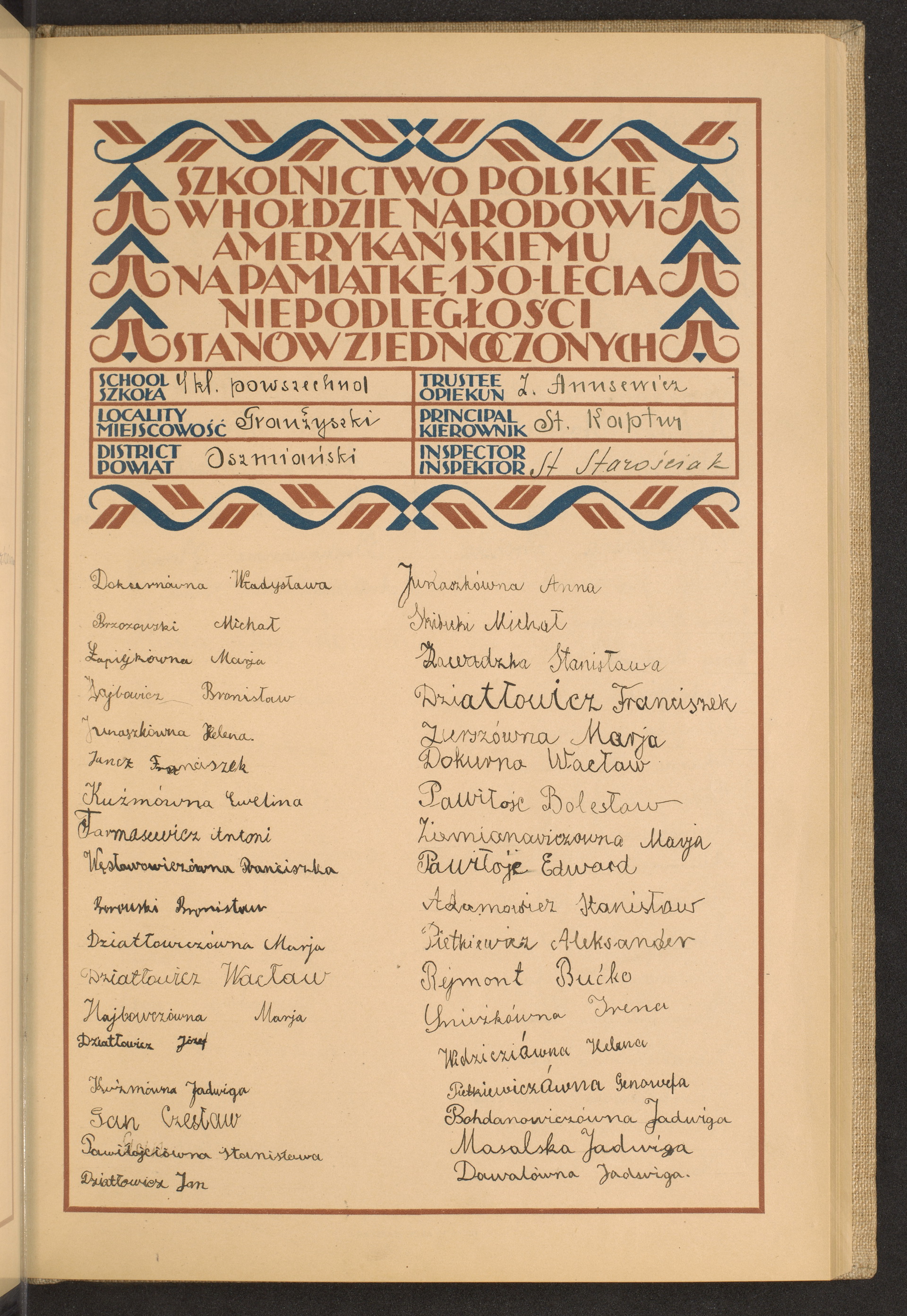 Podpis Z. Annusewicz na stronie nr 97 w tomie nr 61