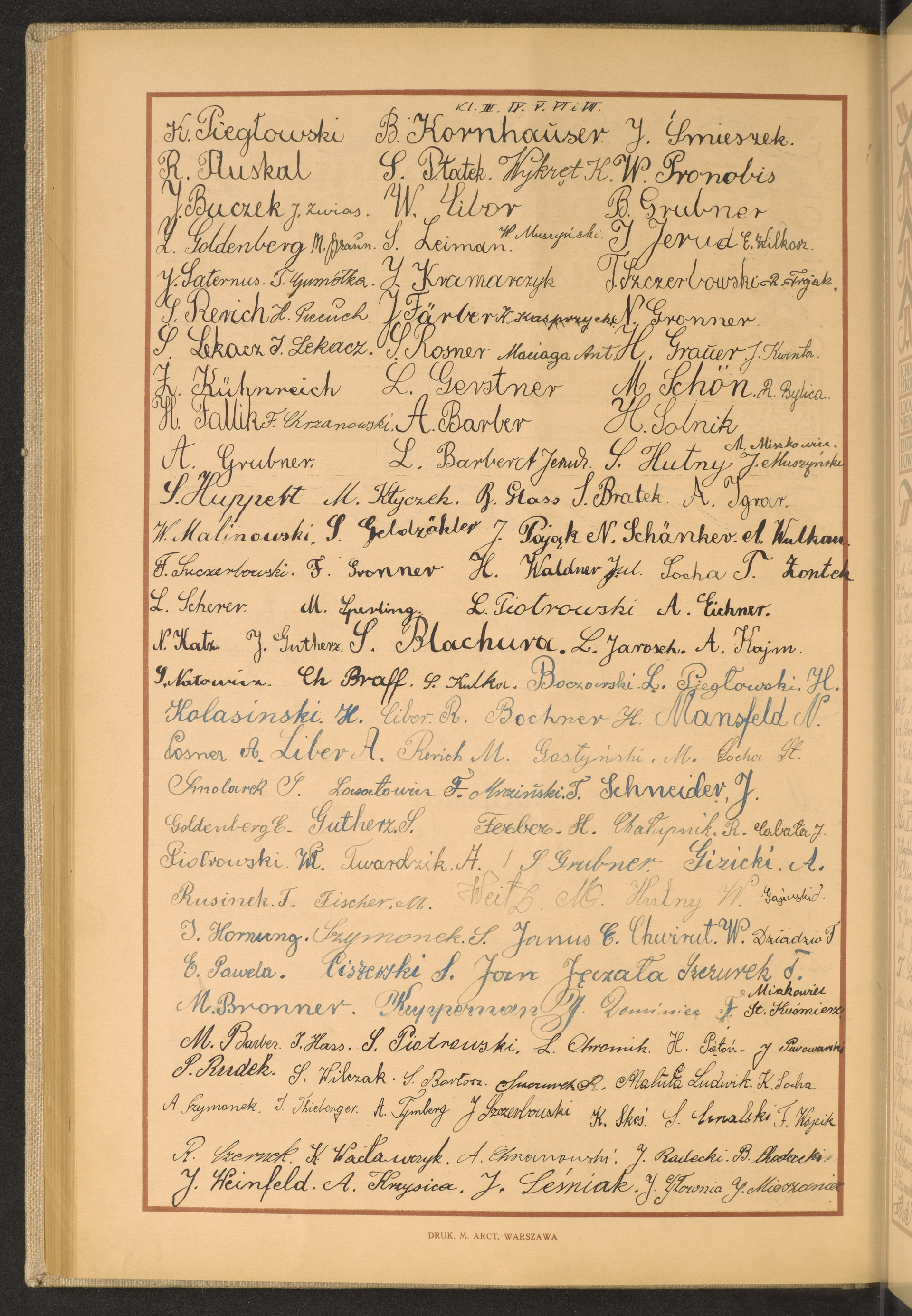 Podpis S. Cinalski na stronie nr 178 w tomie nr 61