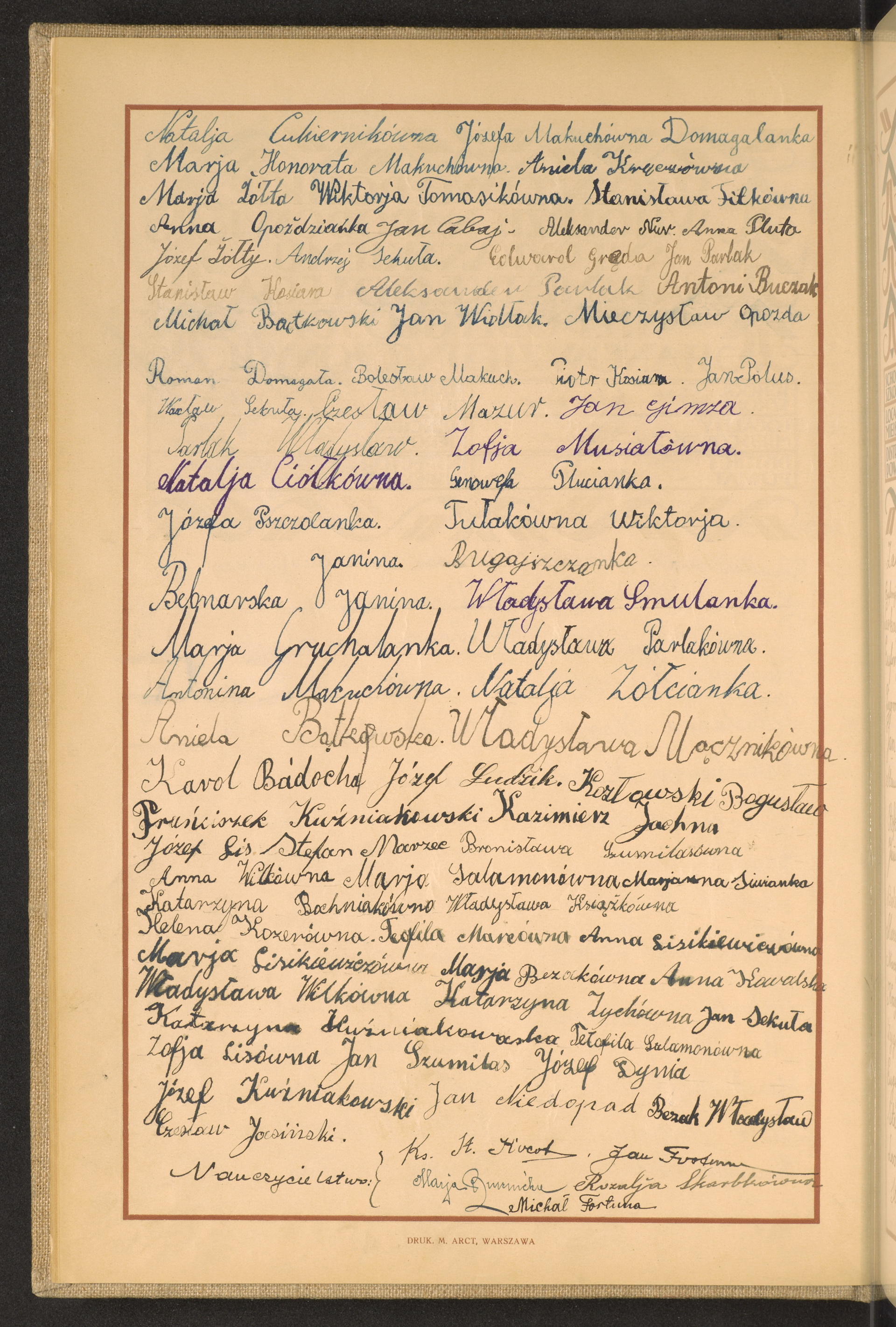 Podpis Michał Fortuna na stronie nr 24 w tomie nr 62