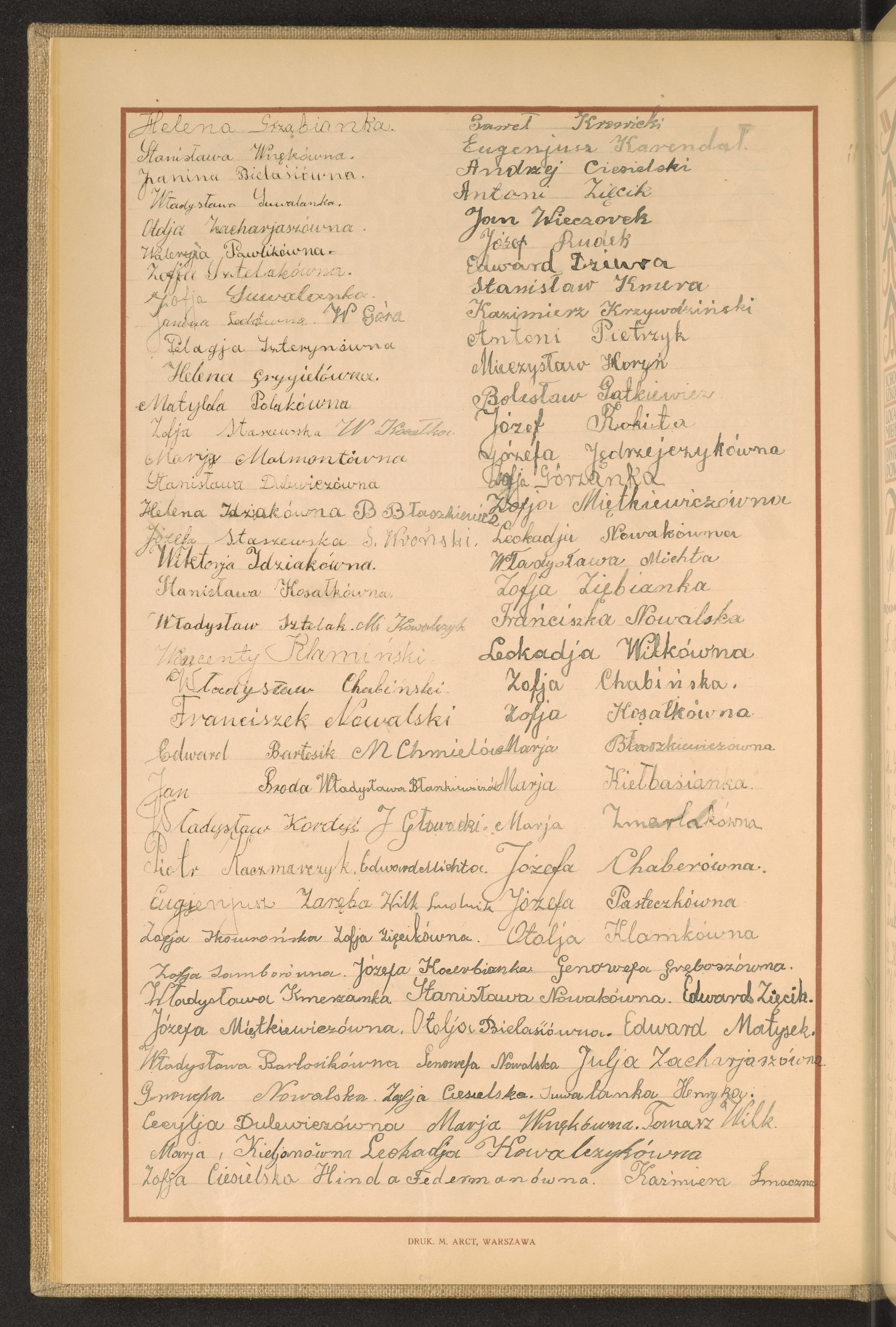 Podpis Genowefa Nowalska na stronie nr 32 w tomie nr 62