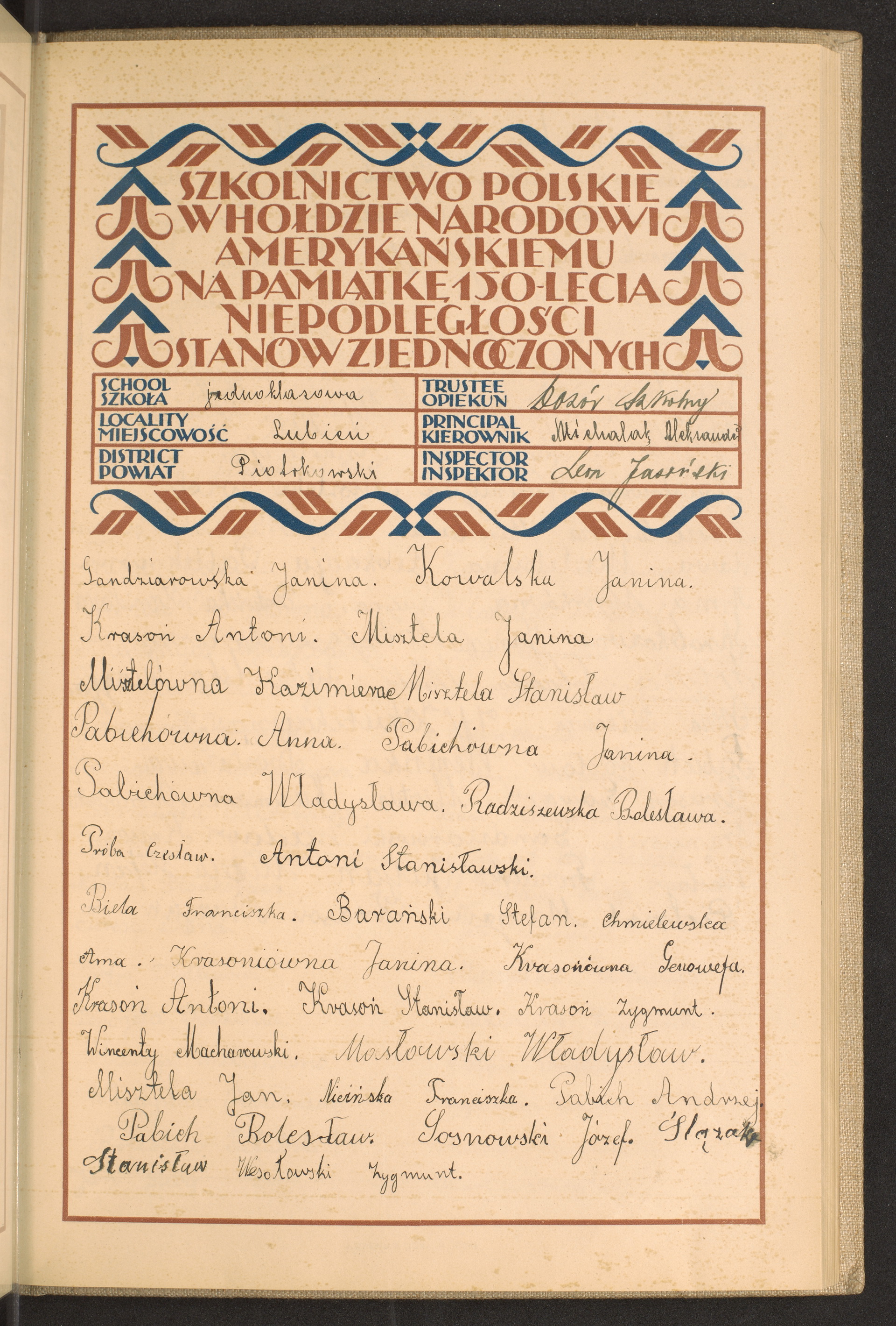 Podpis Aleksander Michalak na stronie nr 127 w tomie nr 62