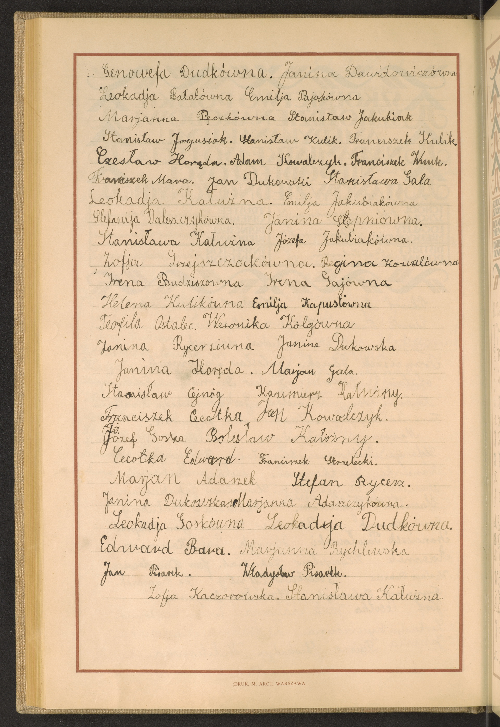 Podpis Genowefa Dudek  na stronie nr 132 w tomie nr 62