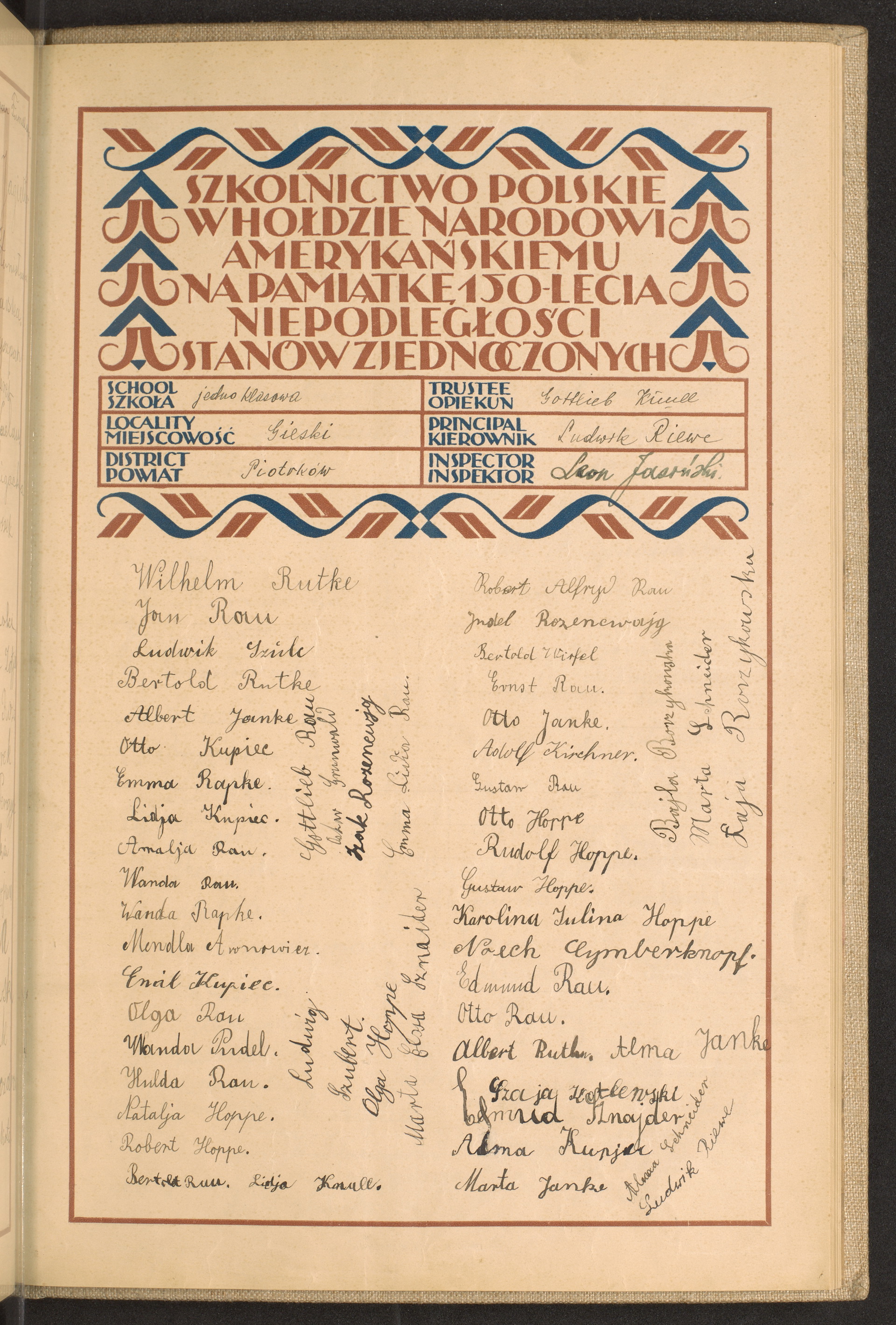 Podpis Gottlieb Knull na stronie nr 219 w tomie nr 62