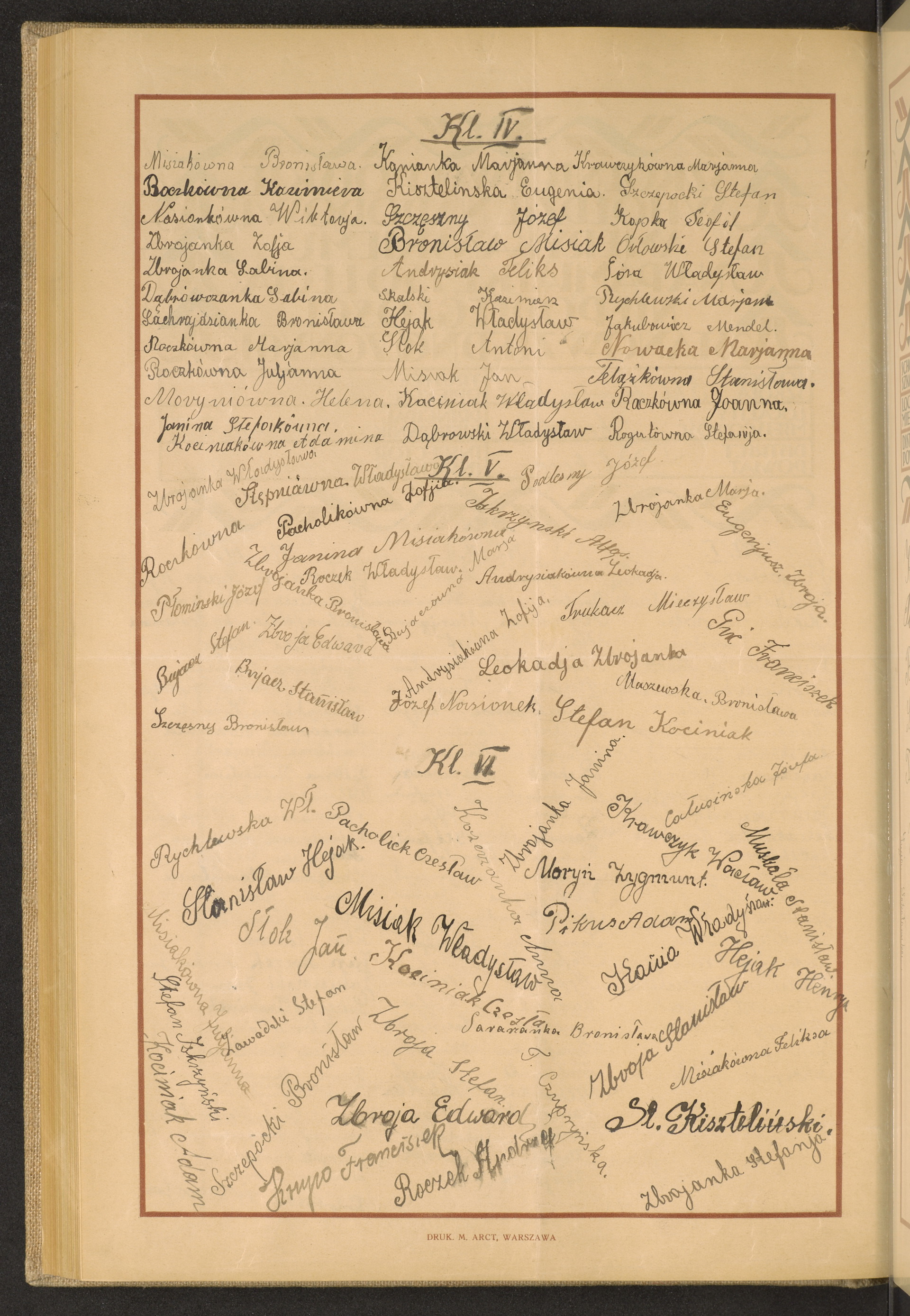 Podpis Stefan Kociniak na stronie nr 232 w tomie nr 62