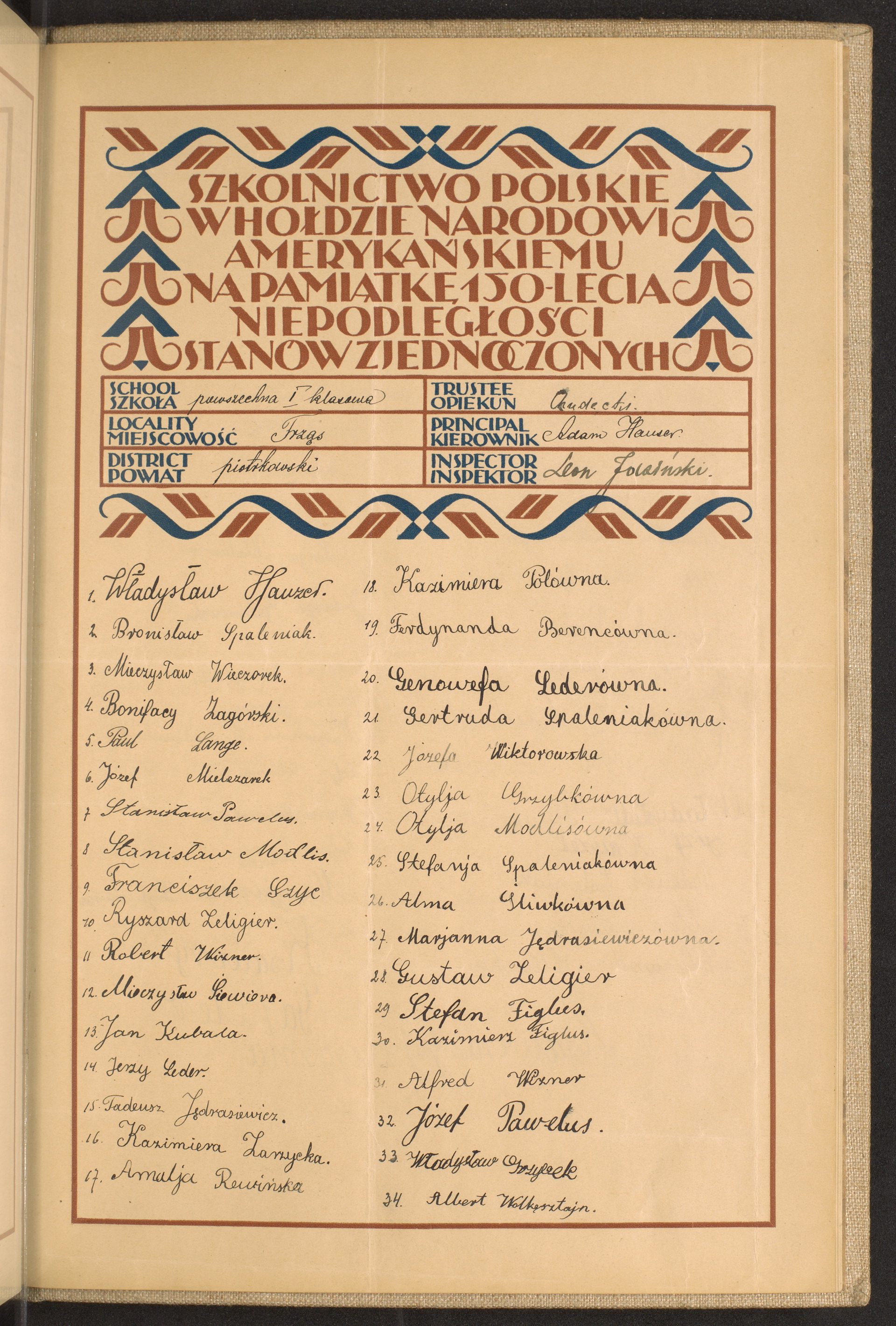 Podpis  Chudecki na stronie nr 243 w tomie nr 62