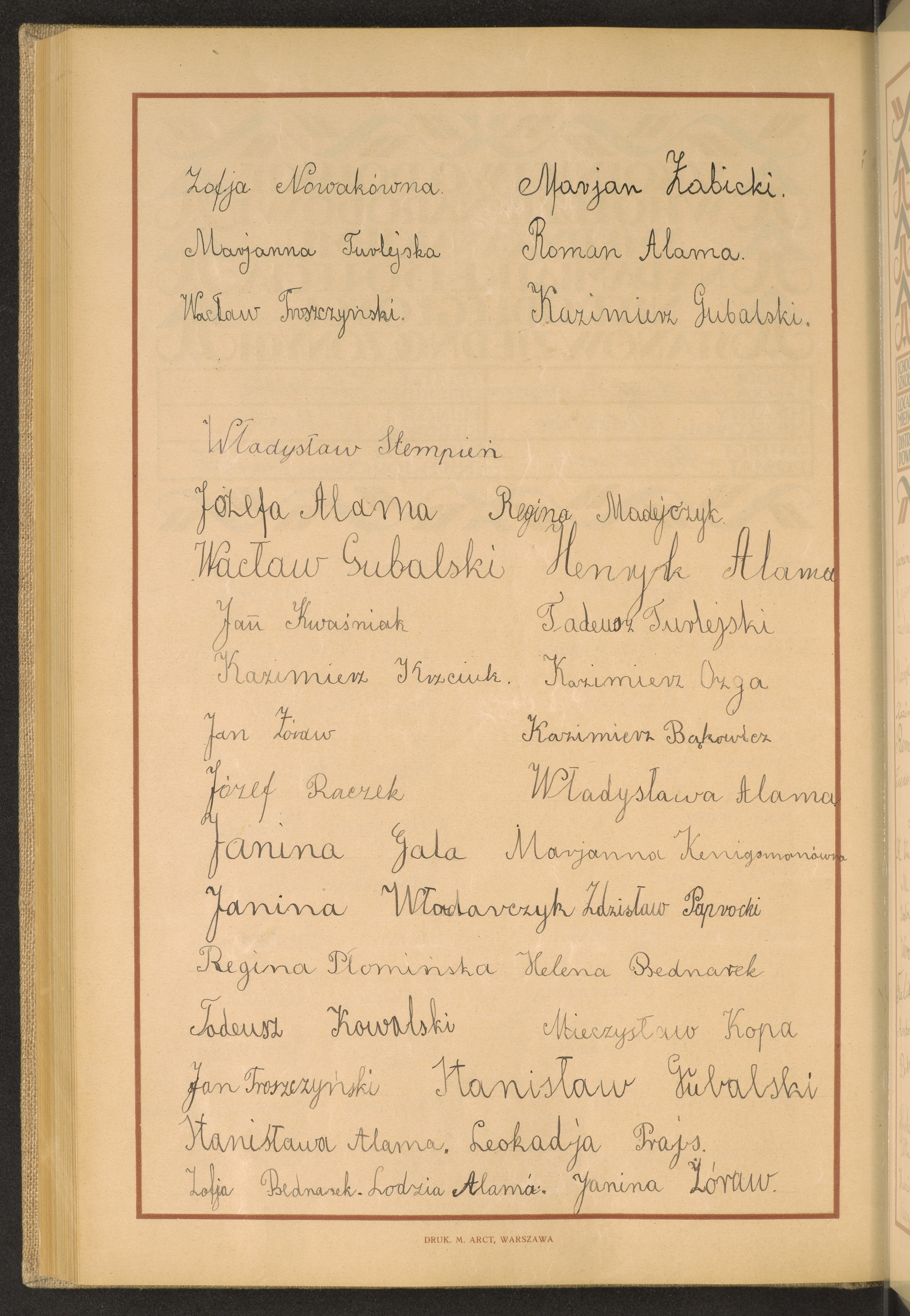 Podpis Zofia Nowak na stronie nr 270 w tomie nr 62