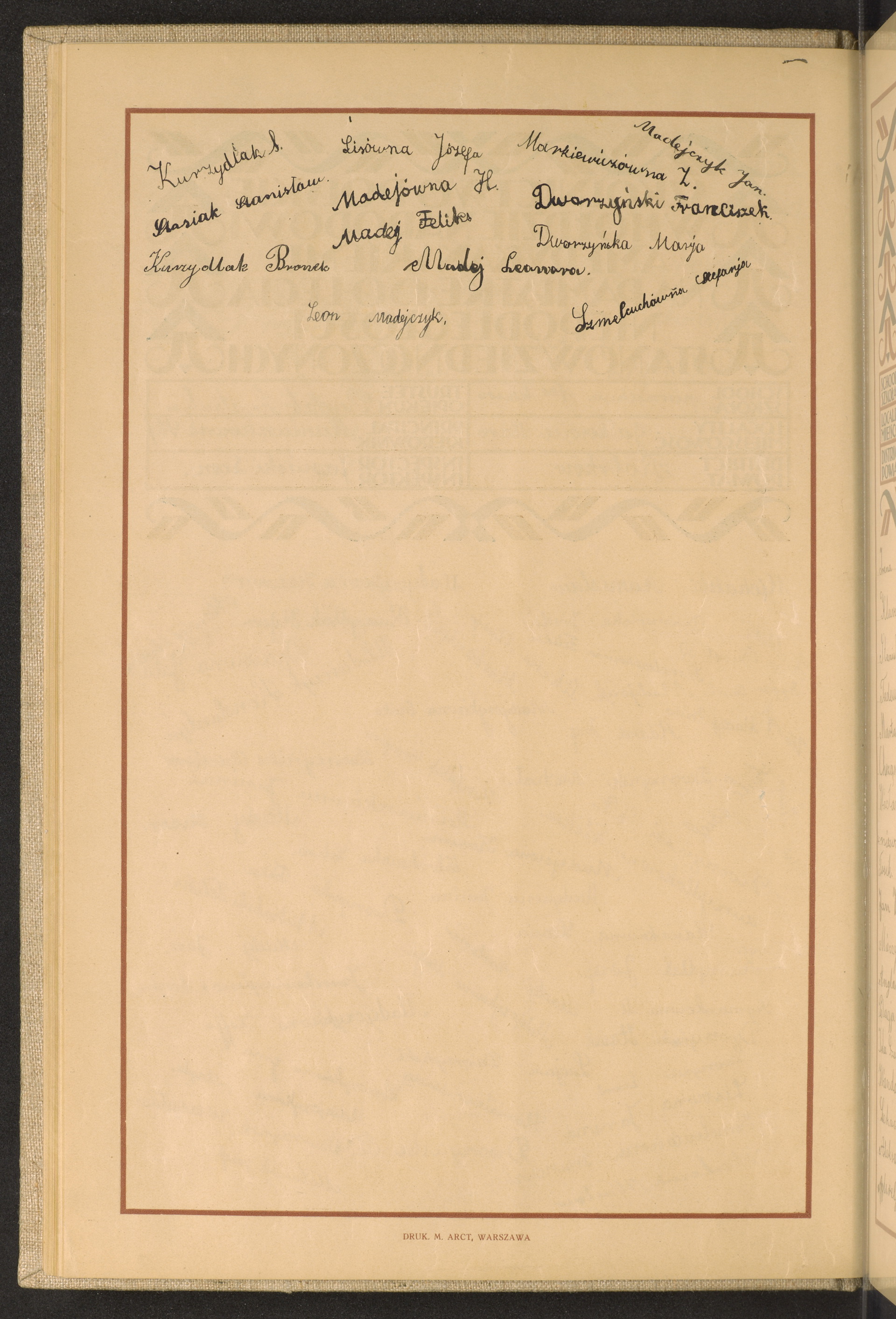 Podpis Stefania Szmelcuch na stronie nr 62 w tomie nr 63