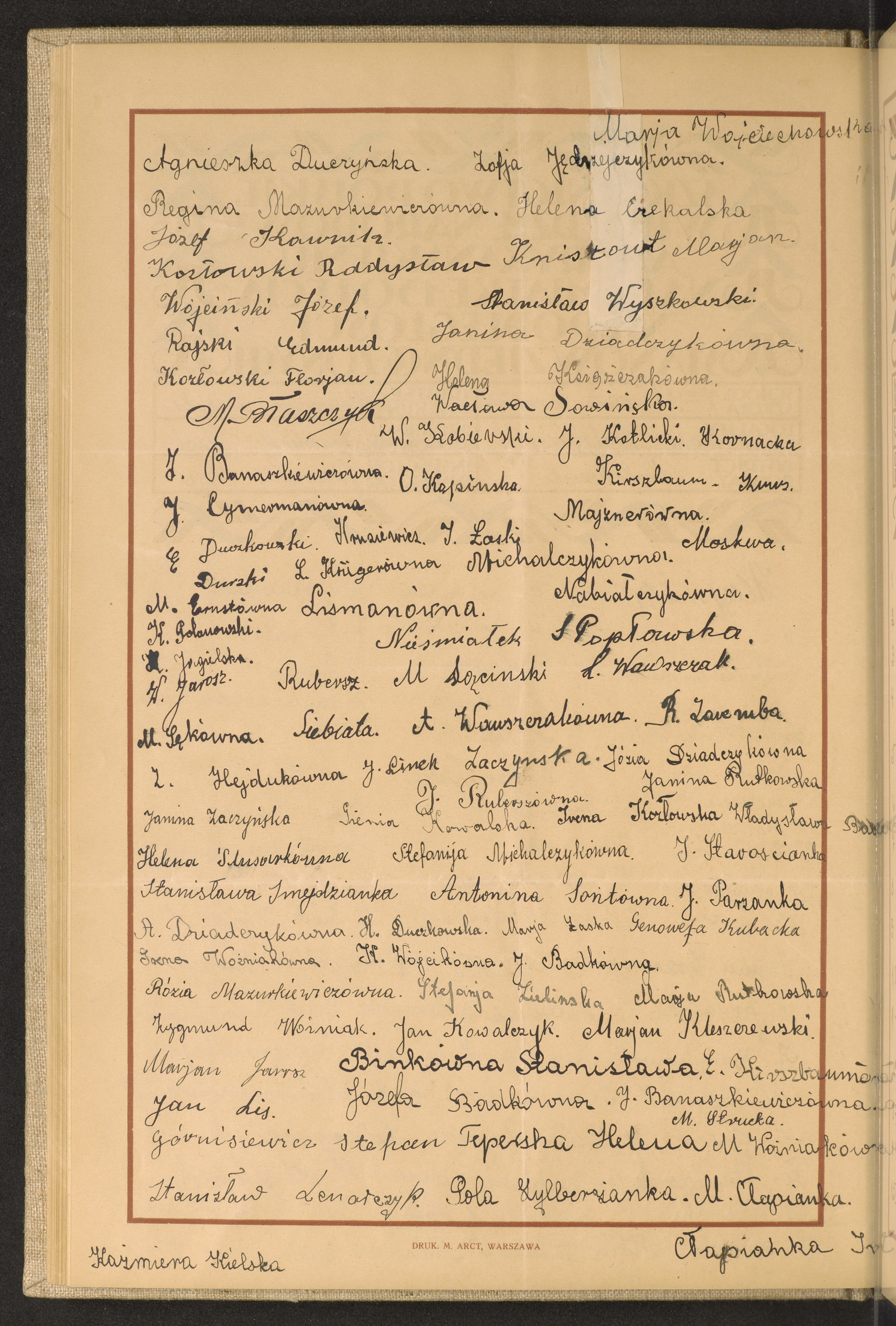 Podpis Agnieszka Duczyńska na stronie nr 92 w tomie nr 63