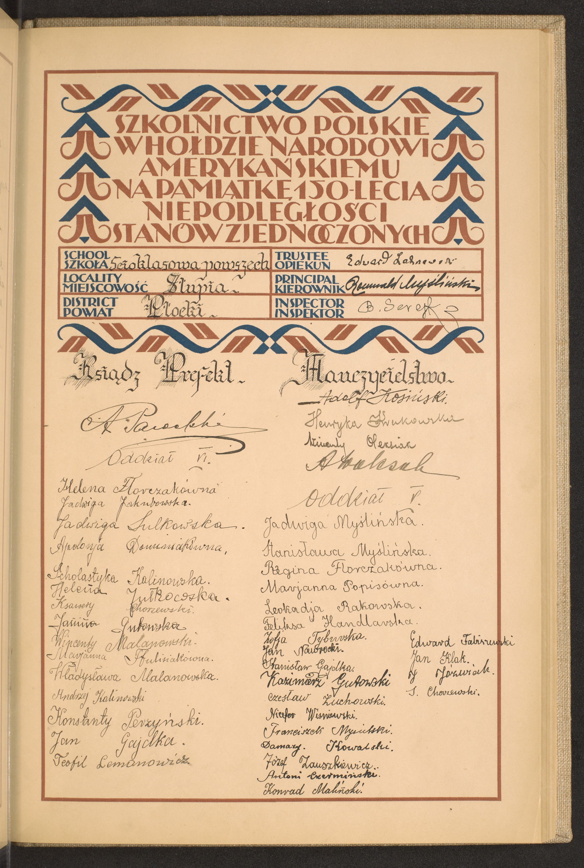 Podpis S. Chorzewski na stronie nr 143 w tomie nr 63