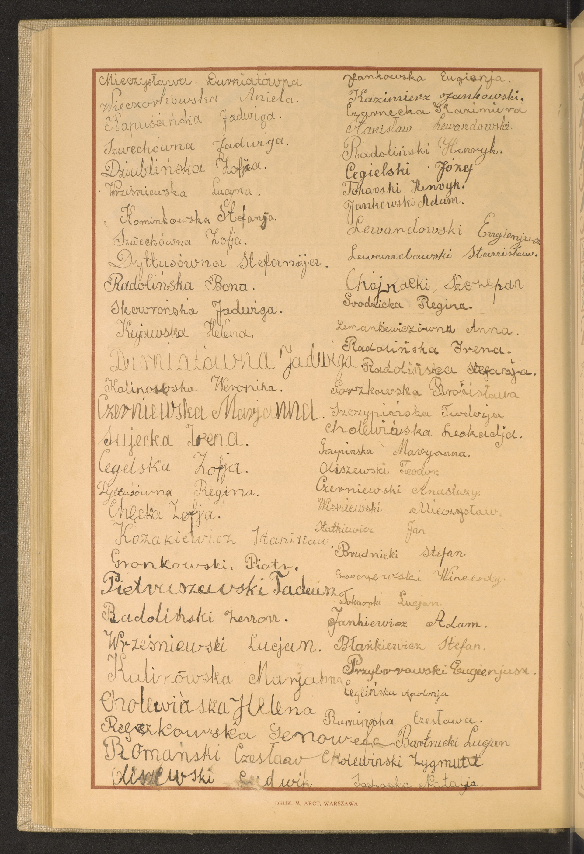 Podpis Leokadia Cholewińska na stronie nr 186 w tomie nr 63