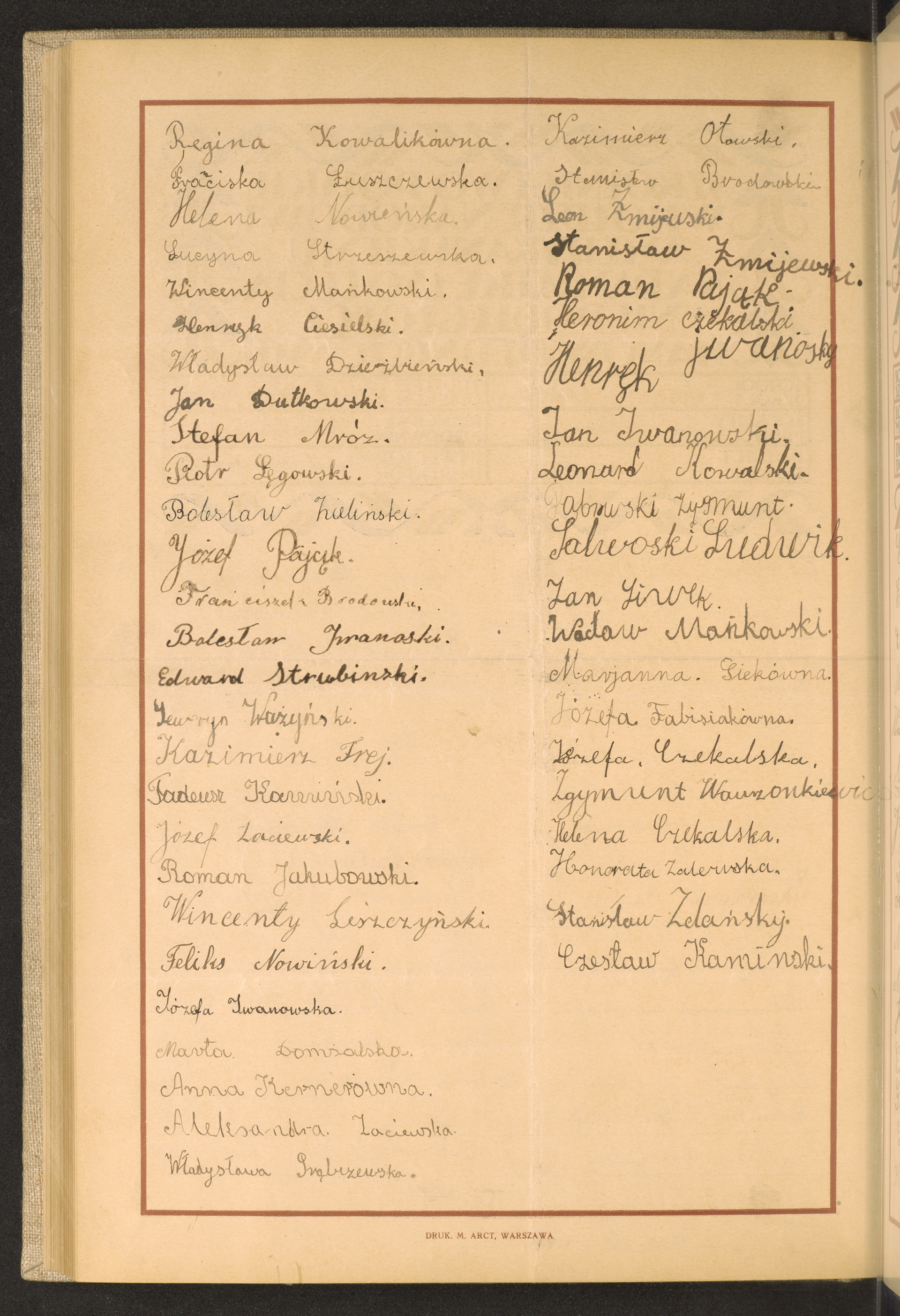 Podpis Regina Kowalik na stronie nr 250 w tomie nr 63