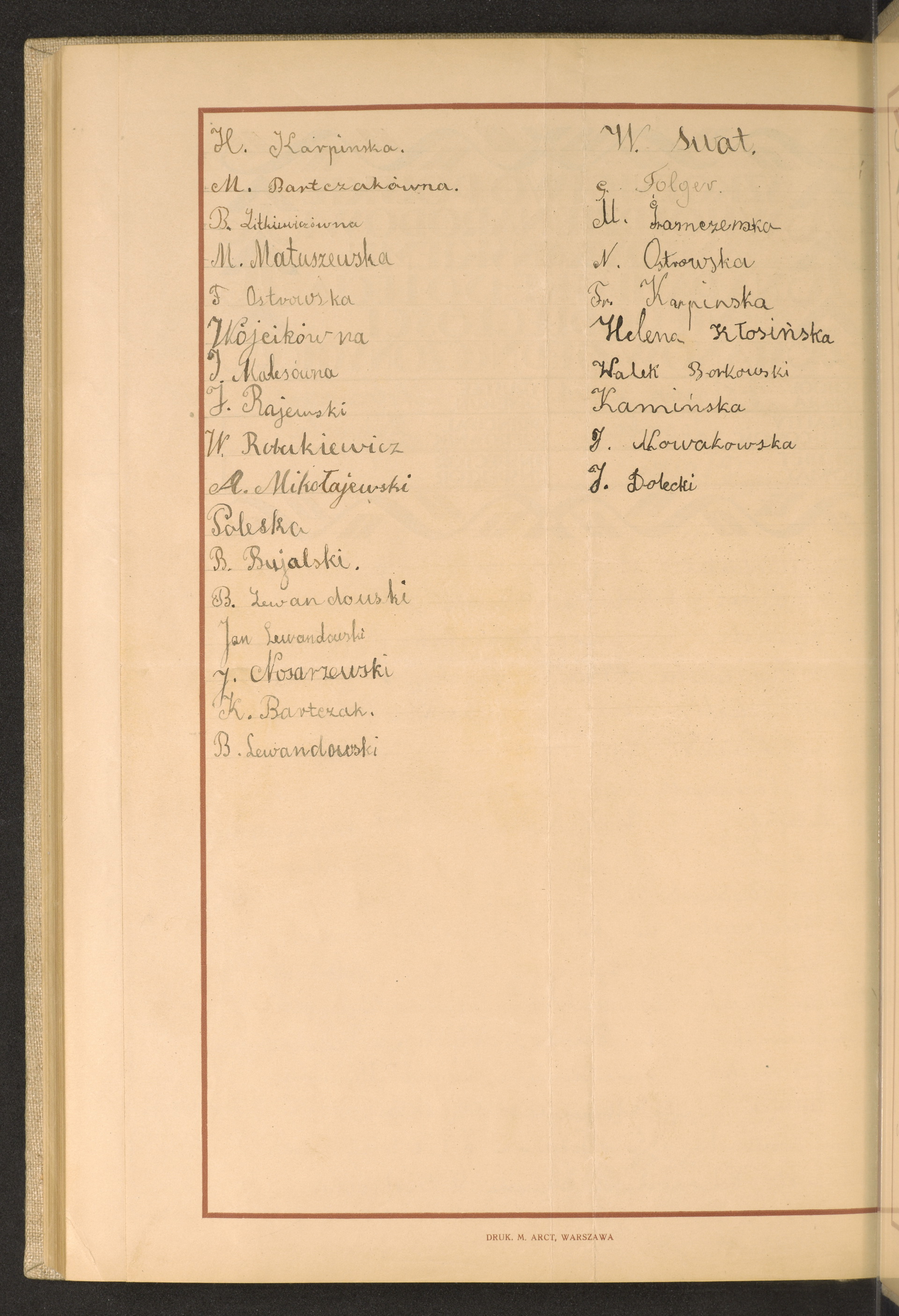 Podpis H. Karpińska na stronie nr 286 w tomie nr 63