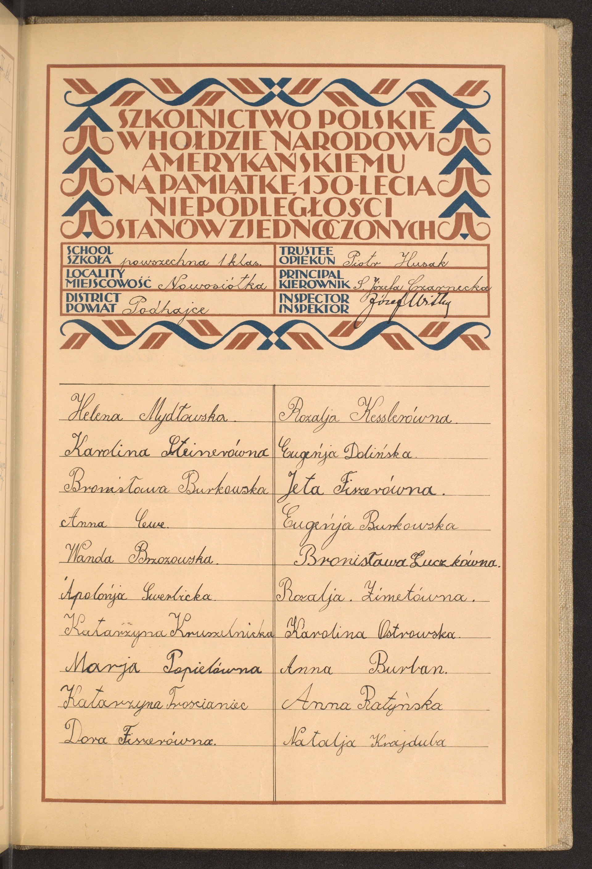 Podpis Natalia Krajduba na stronie nr 119 w tomie nr 64