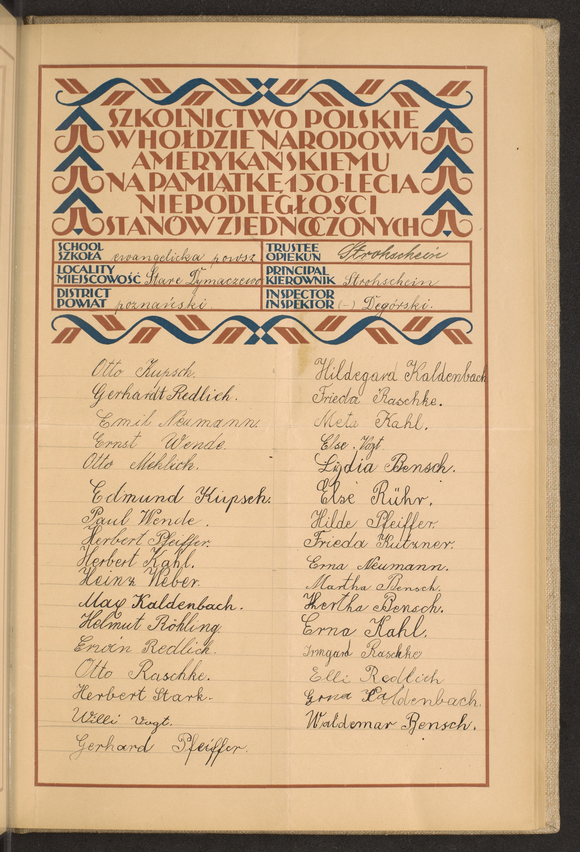 Podpis Waldemar Bensch na stronie nr 137 w tomie nr 64