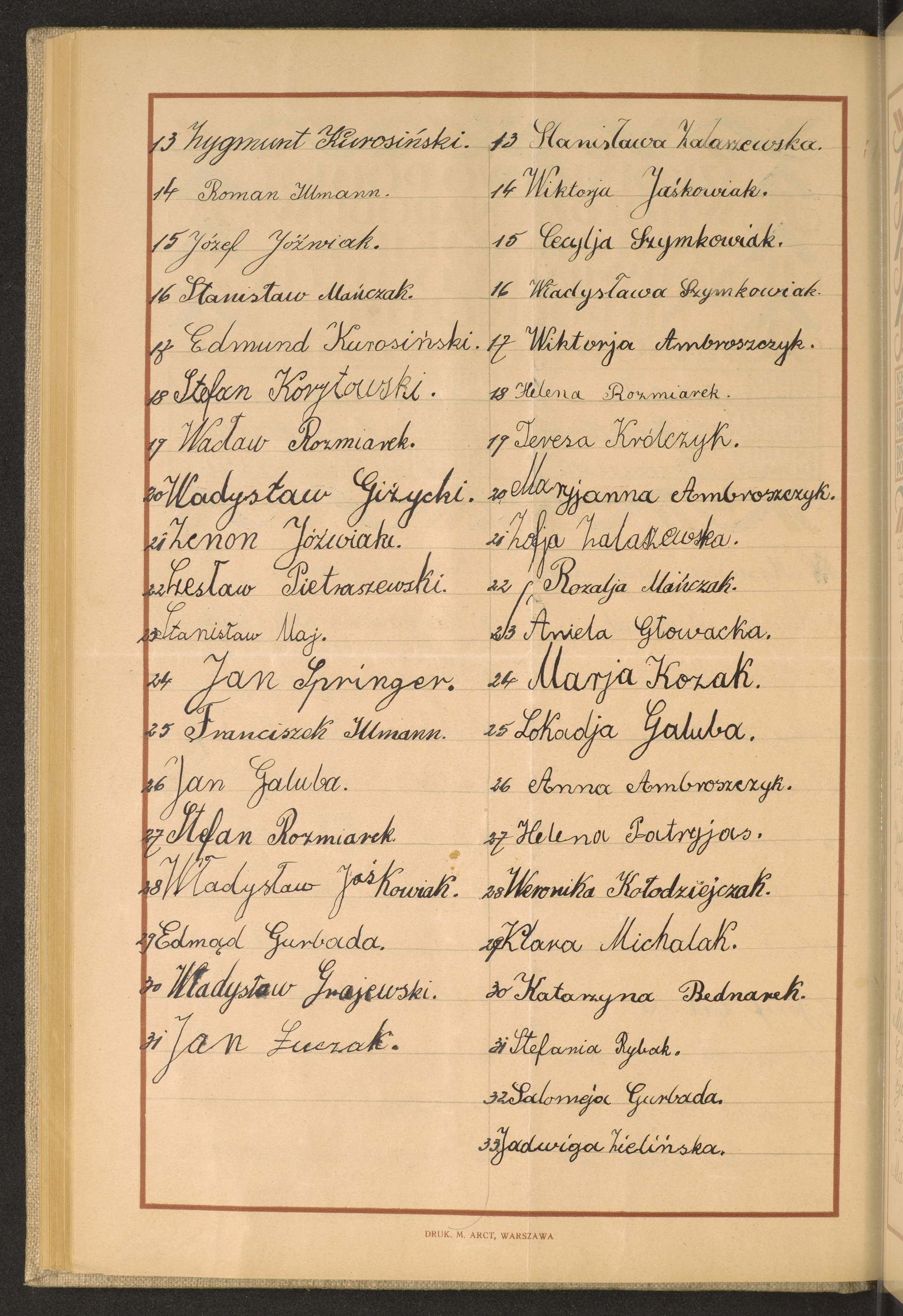 Podpis Zygmunt Kurosiński na stronie nr 160 w tomie nr 64