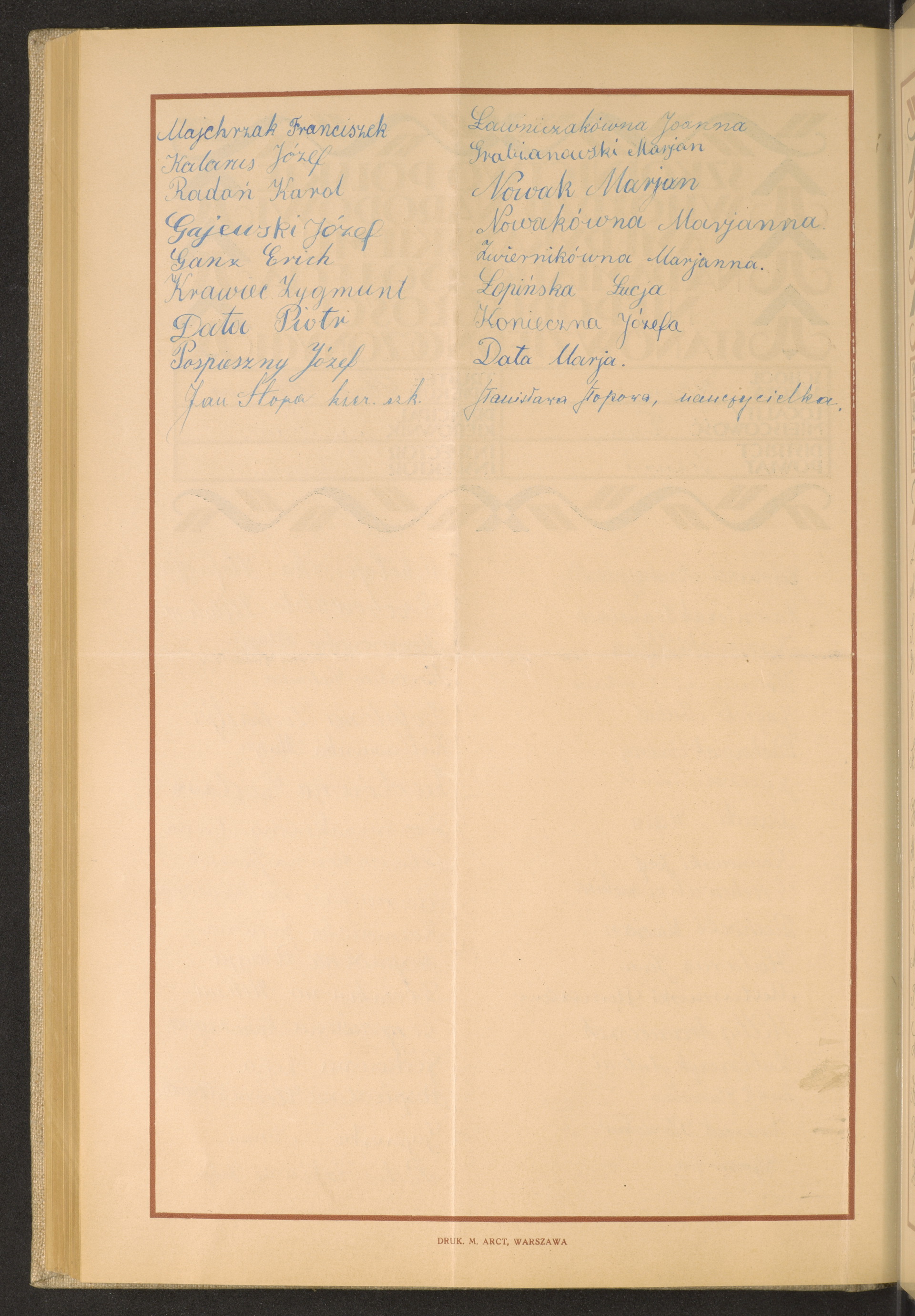 Podpis Franciszek Majchrzak na stronie nr 244 w tomie nr 64