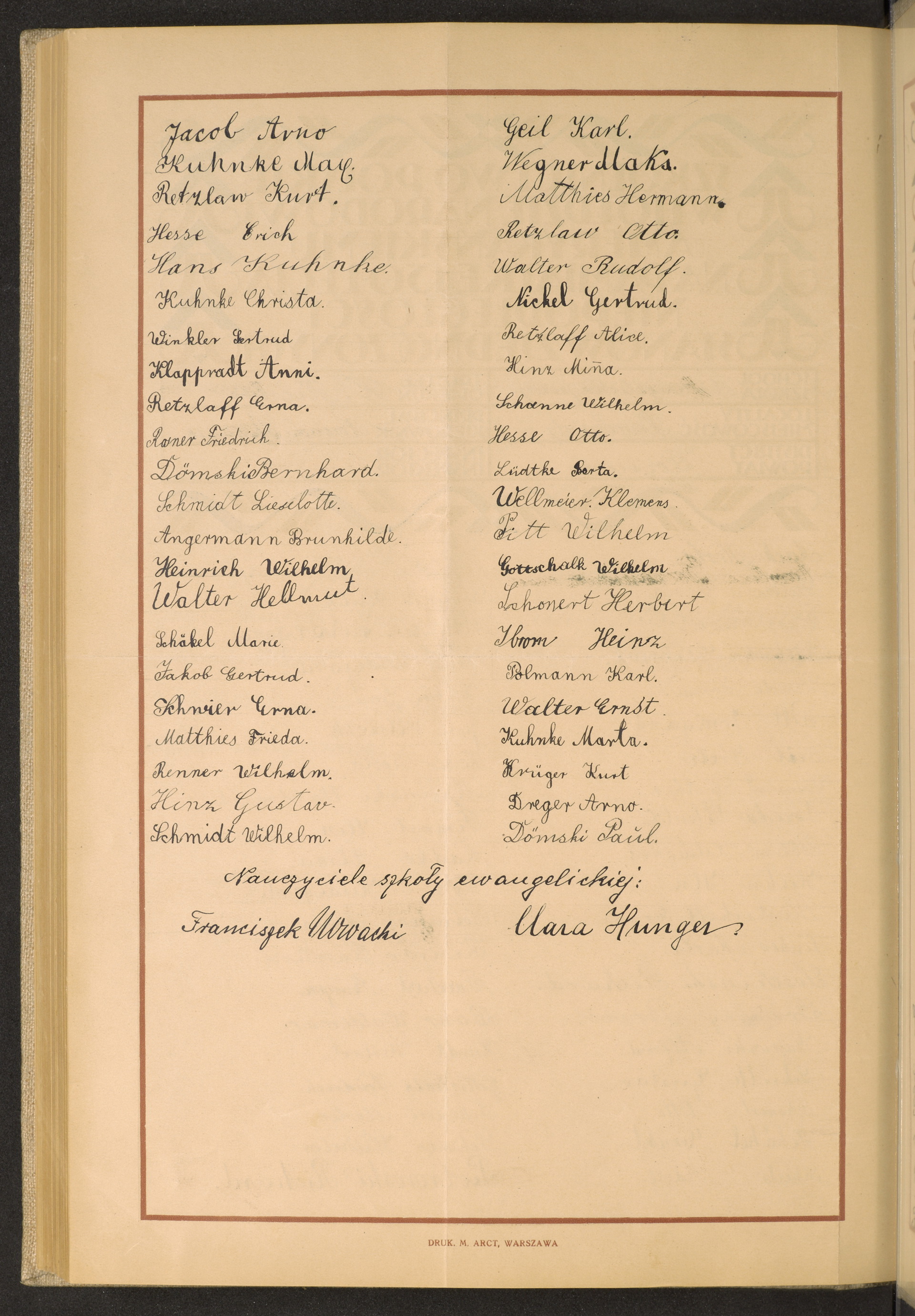 Podpis Maria Hunger na stronie nr 280 w tomie nr 64