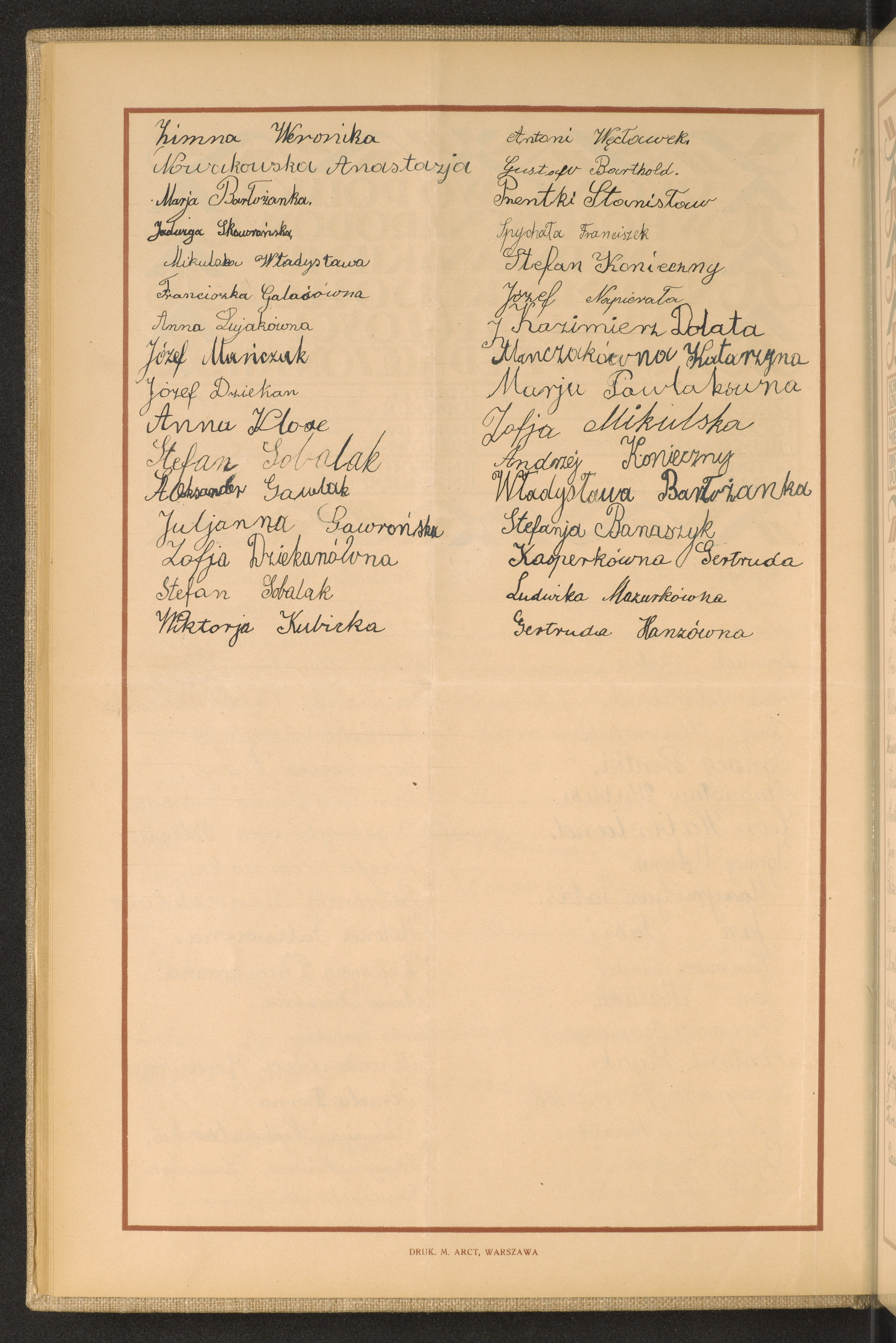 Podpis Gertruda Hanza na stronie nr 46 w tomie nr 65