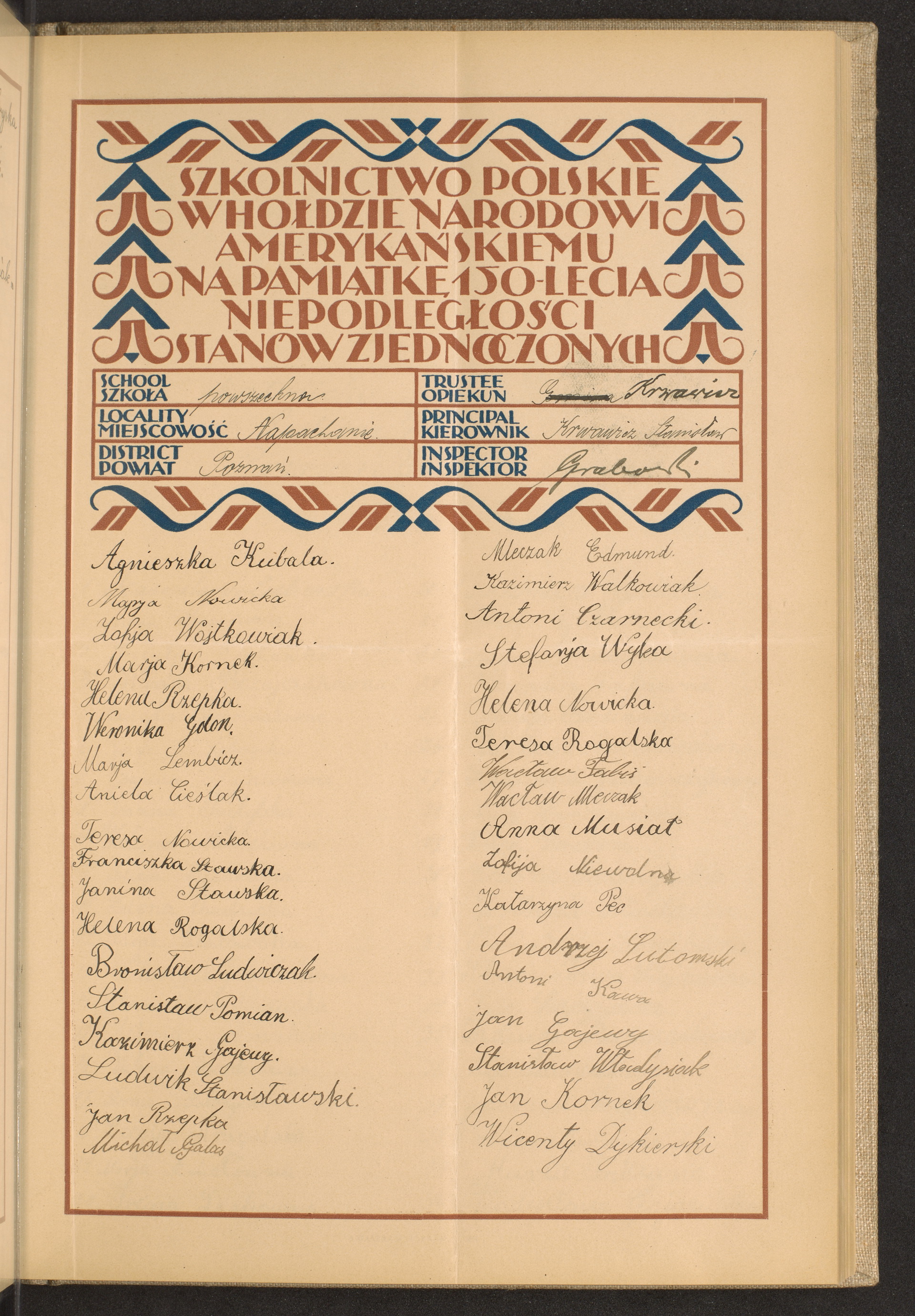 Podpis Stanisław Krwawicz na stronie nr 57 w tomie nr 65