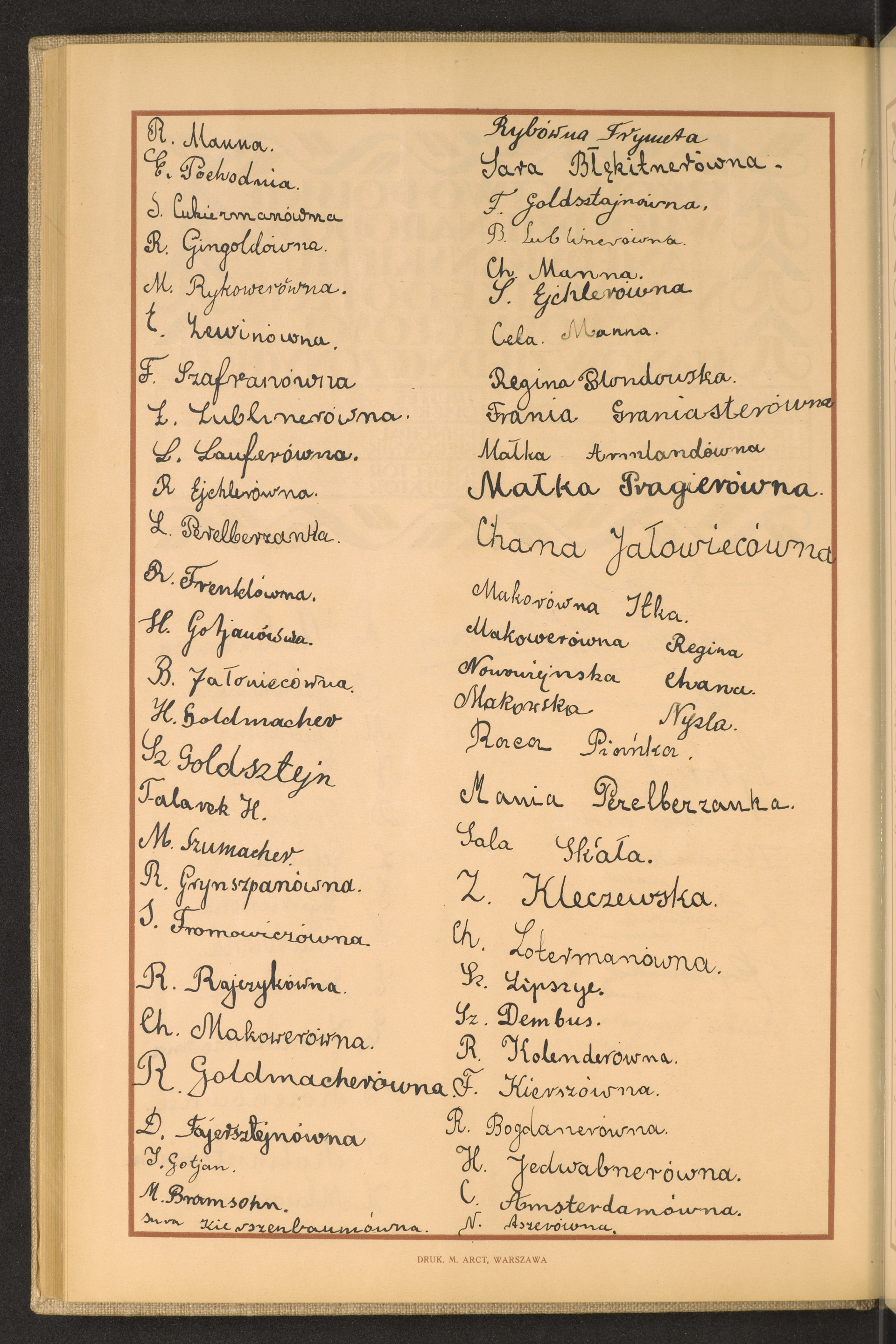 Podpis N Aszer na stronie nr 108 w tomie nr 65