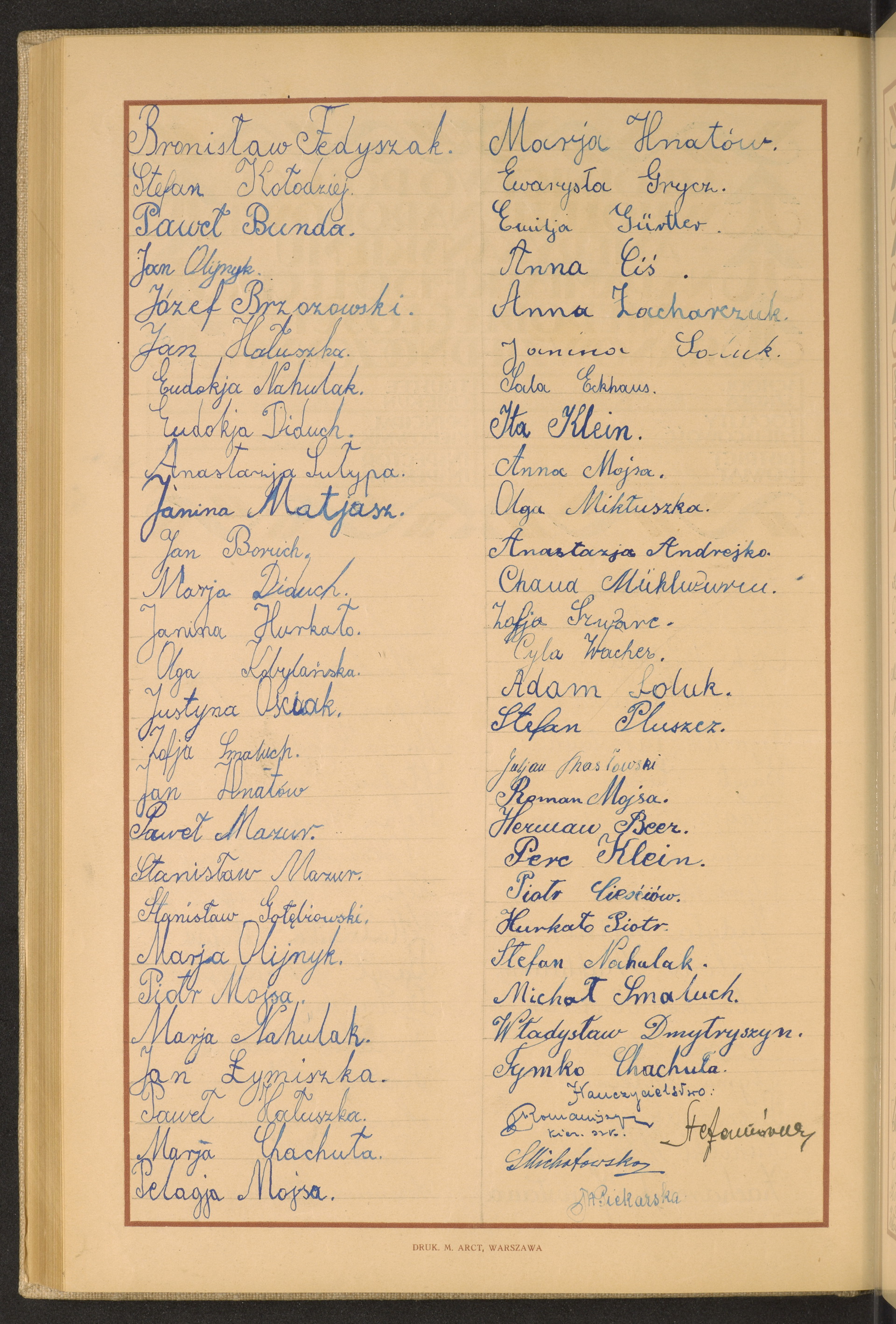 Podpis  nieczytelny podpis na stronie nr 208 w tomie nr 65