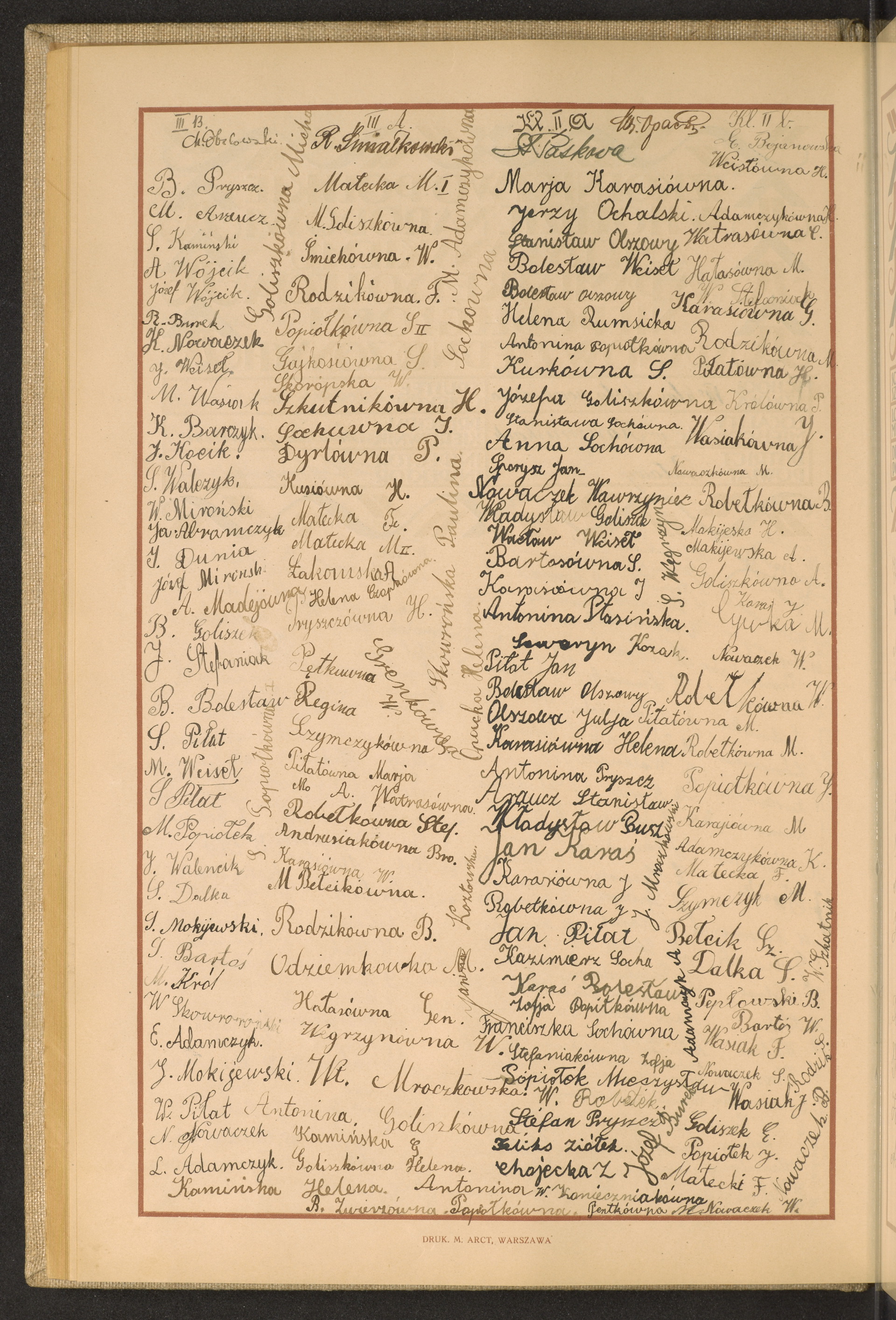 Podpis W. Nowaczek na stronie nr 90 w tomie nr 66