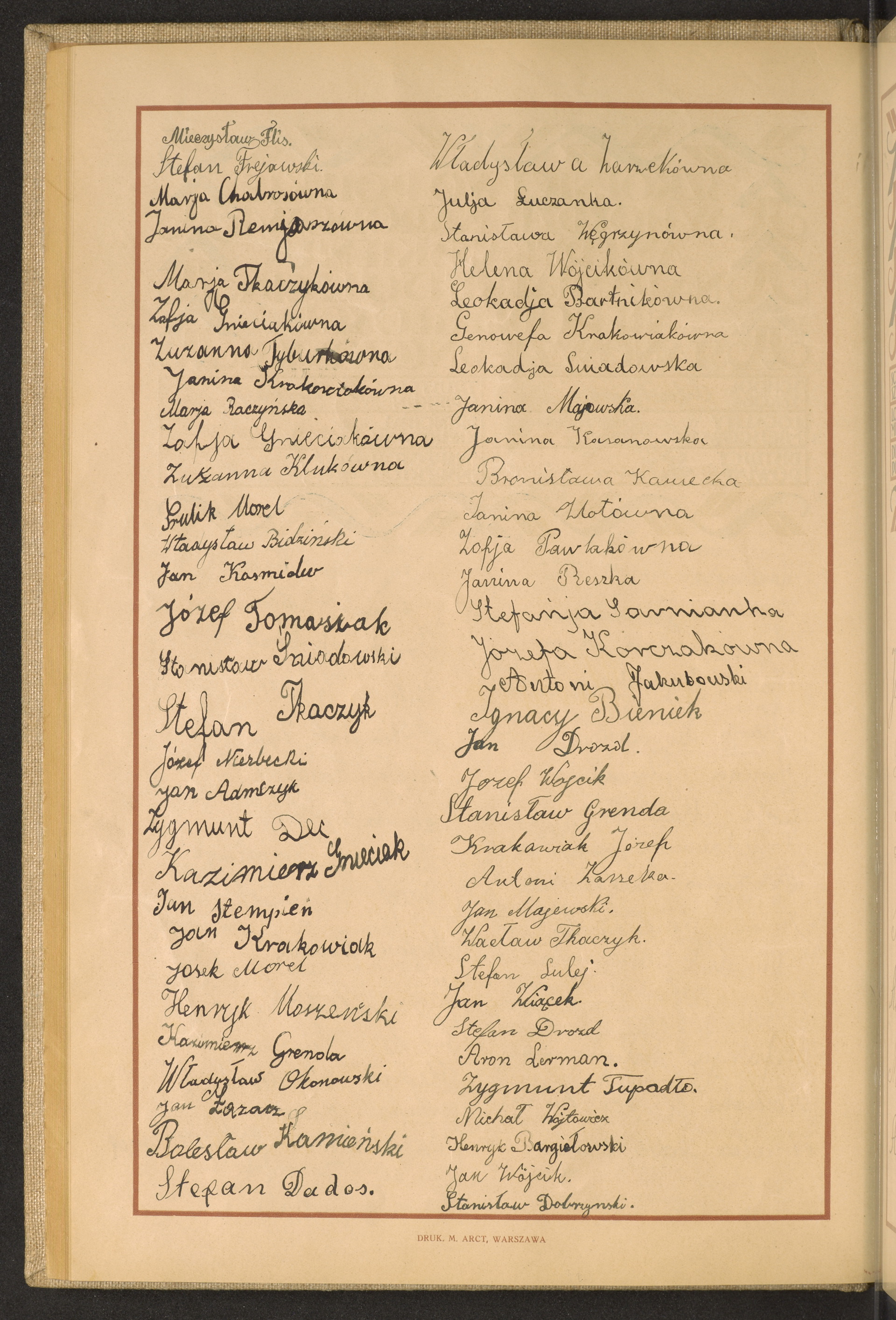 Podpis Stanisław Dobrzyński na stronie nr 92 w tomie nr 66