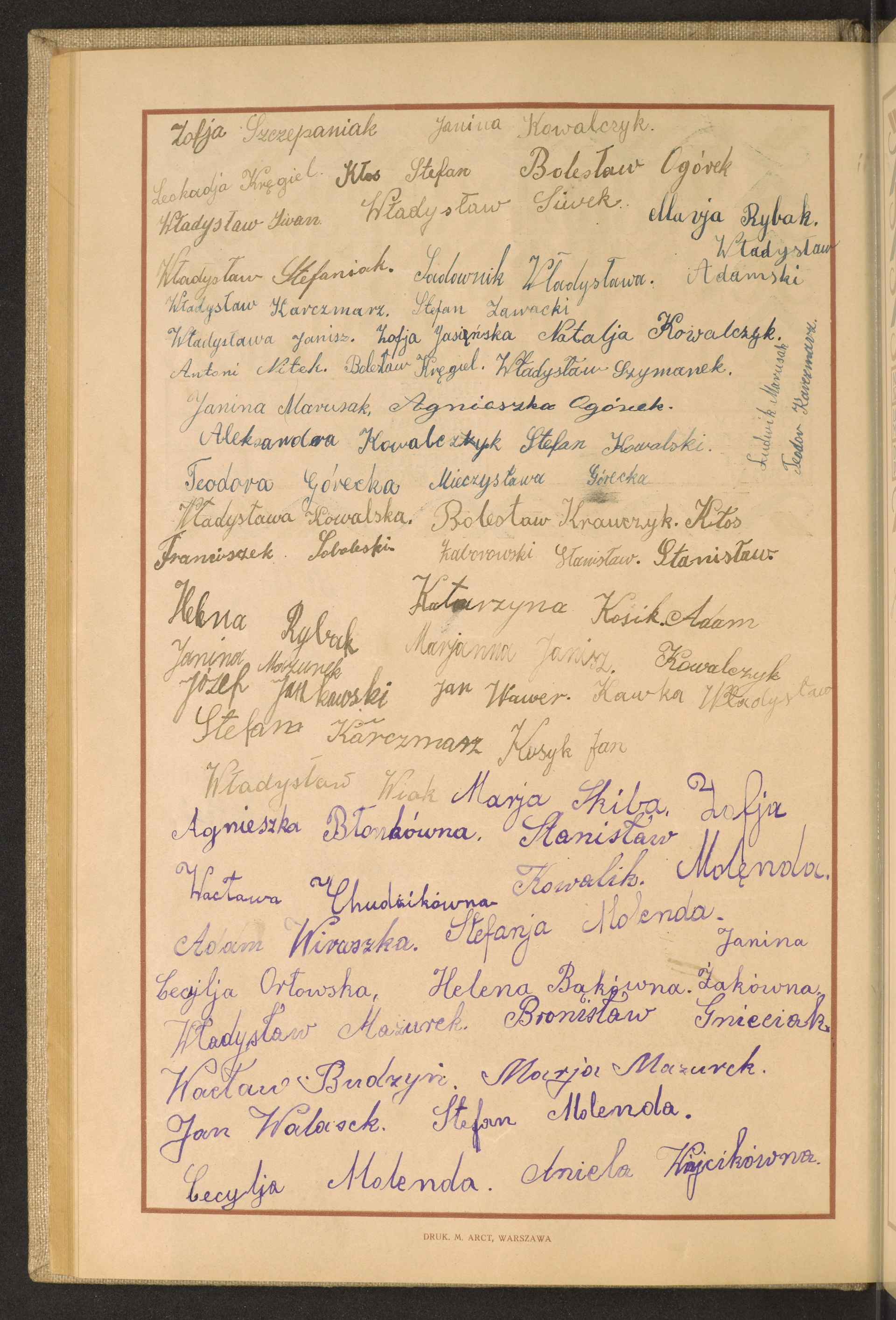 Podpis Zofia Szczepaniak na stronie nr 100 w tomie nr 66