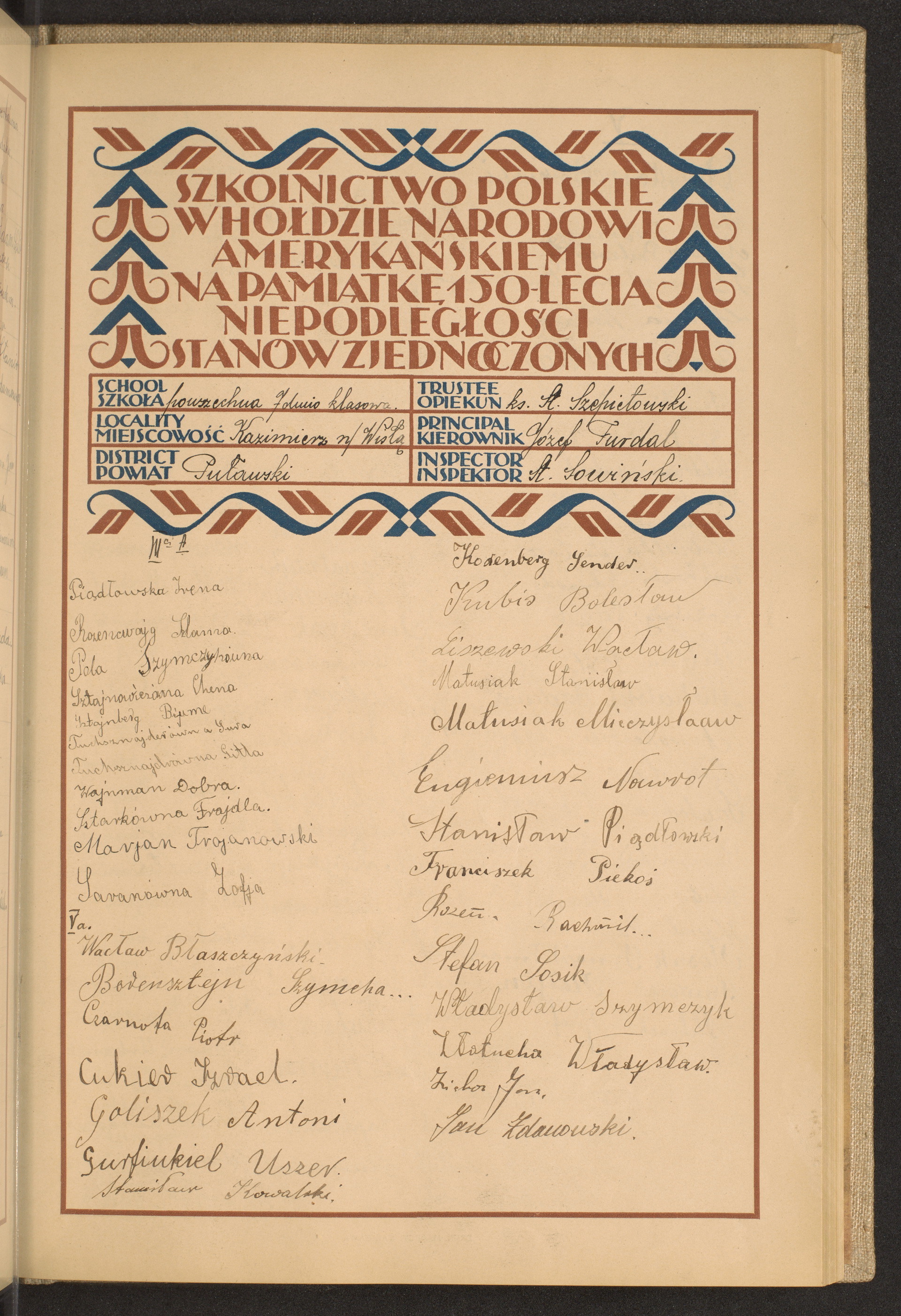 Podpis St. Szepietowski na stronie nr 145 w tomie nr 66