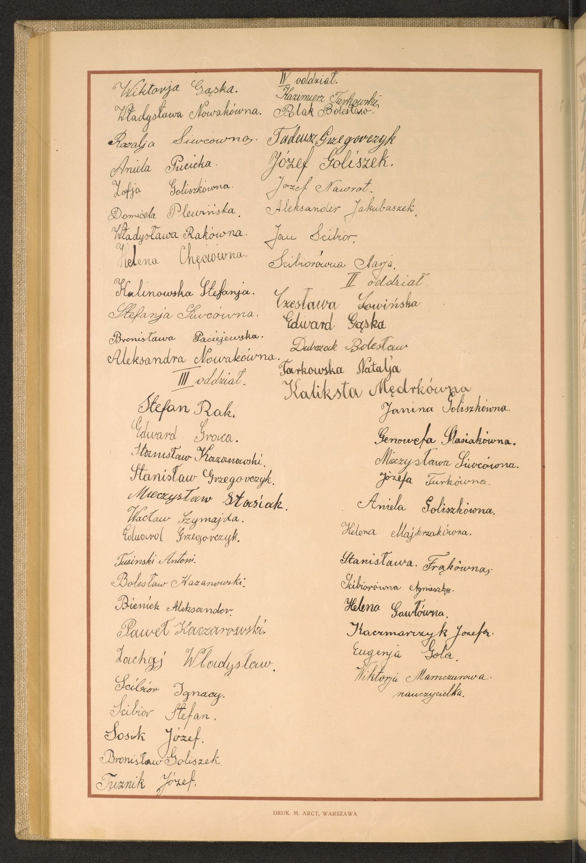 Podpis Wiktoria Gąska na stronie nr 178 w tomie nr 66