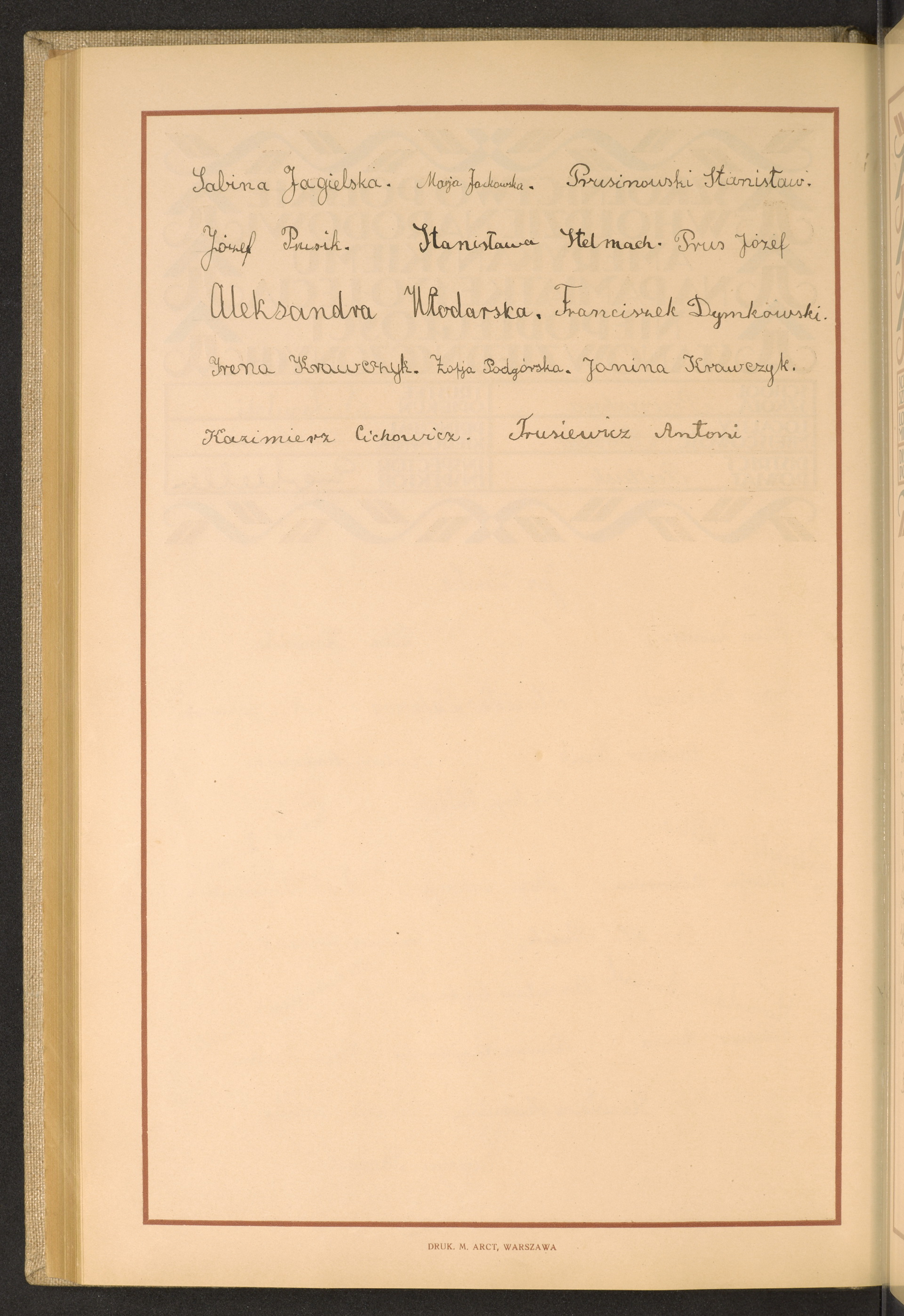 Podpis Antoni Trusiewicz na stronie nr 206 w tomie nr 66