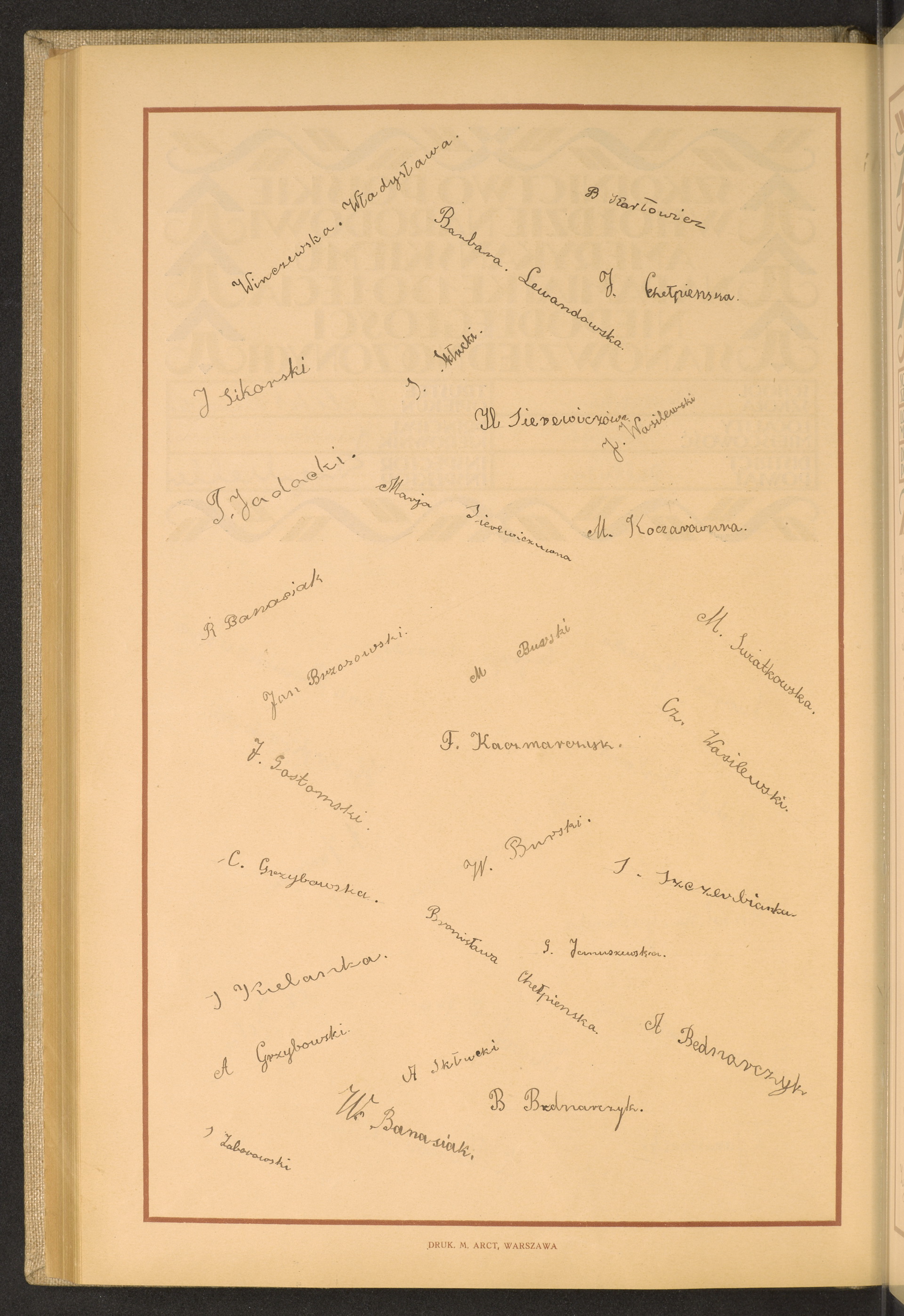 Podpis Władysława Winczewska na stronie nr 212 w tomie nr 66