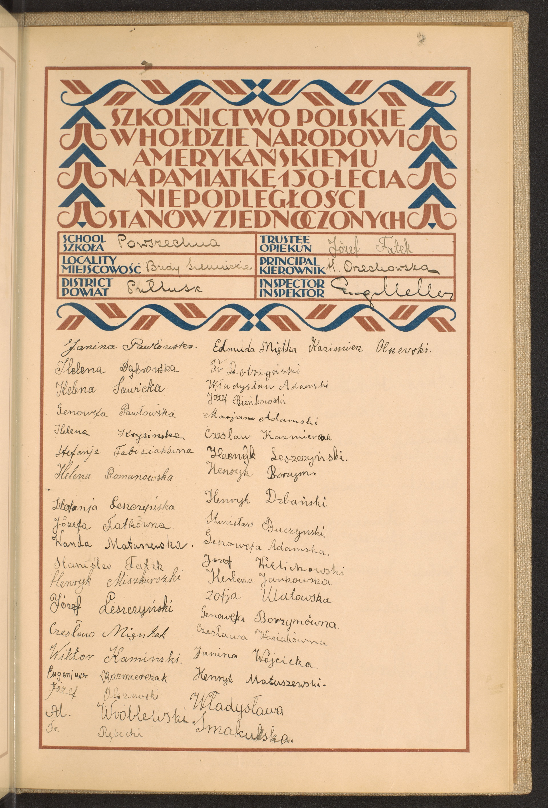 Podpis Józef Fatek na stronie nr 257 w tomie nr 66